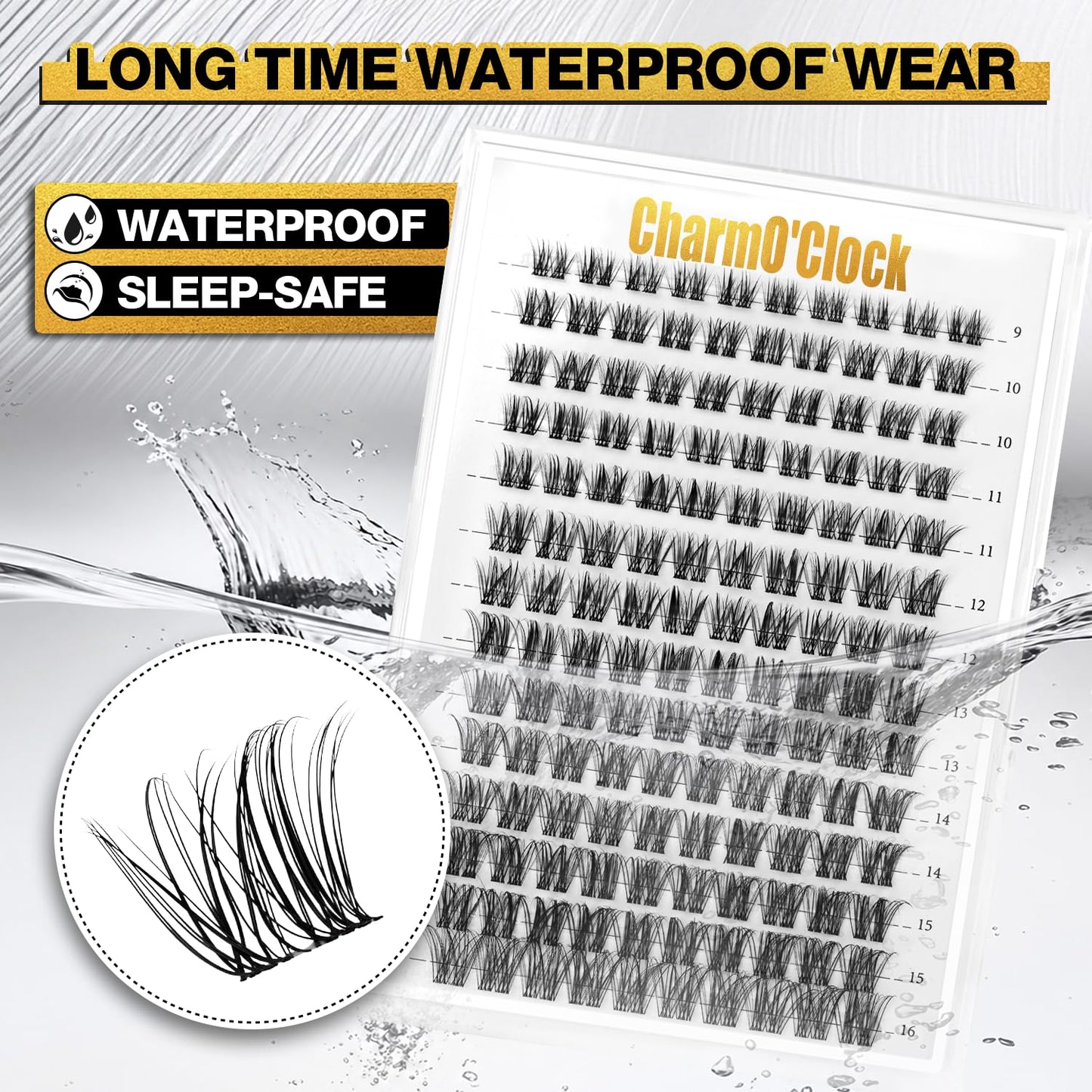 Lash Clusters Kit - 140PCS Featherlight Individual Lashes with Odorless Fast-Drying Glue | Beginner-Friendly Eyelash Extension Set