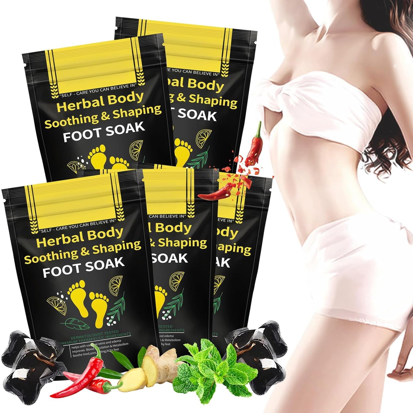 Detox Foot Soak Beads - Herbal Cleansing for Men & Women | 10 PCS Relaxing Foot Soak Beads