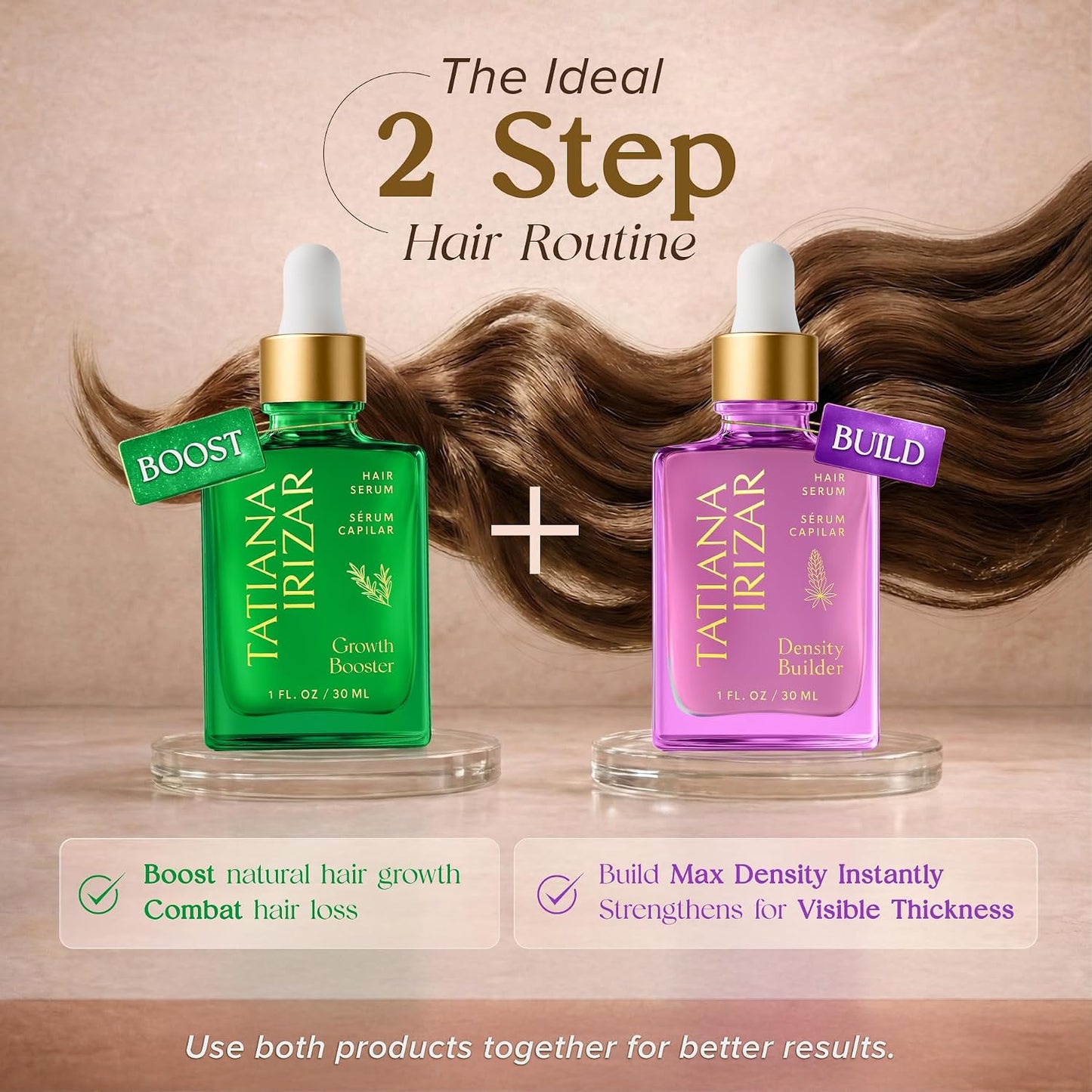 Hair Growth Serum for Women - Non-Greasy Rosemary & Amla Treatment | 3 Pack, 1 Oz Each