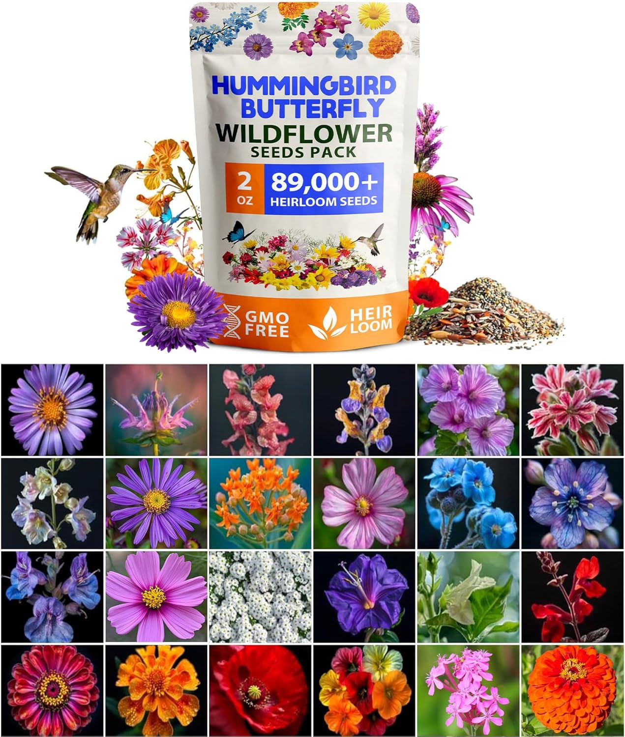 Zinnia Dahlia Seeds Pack - Non-GMO 524 Flower Seeds for Vibrant Pollinator Gardens | Easy-to-Grow Outdoor Blooms
