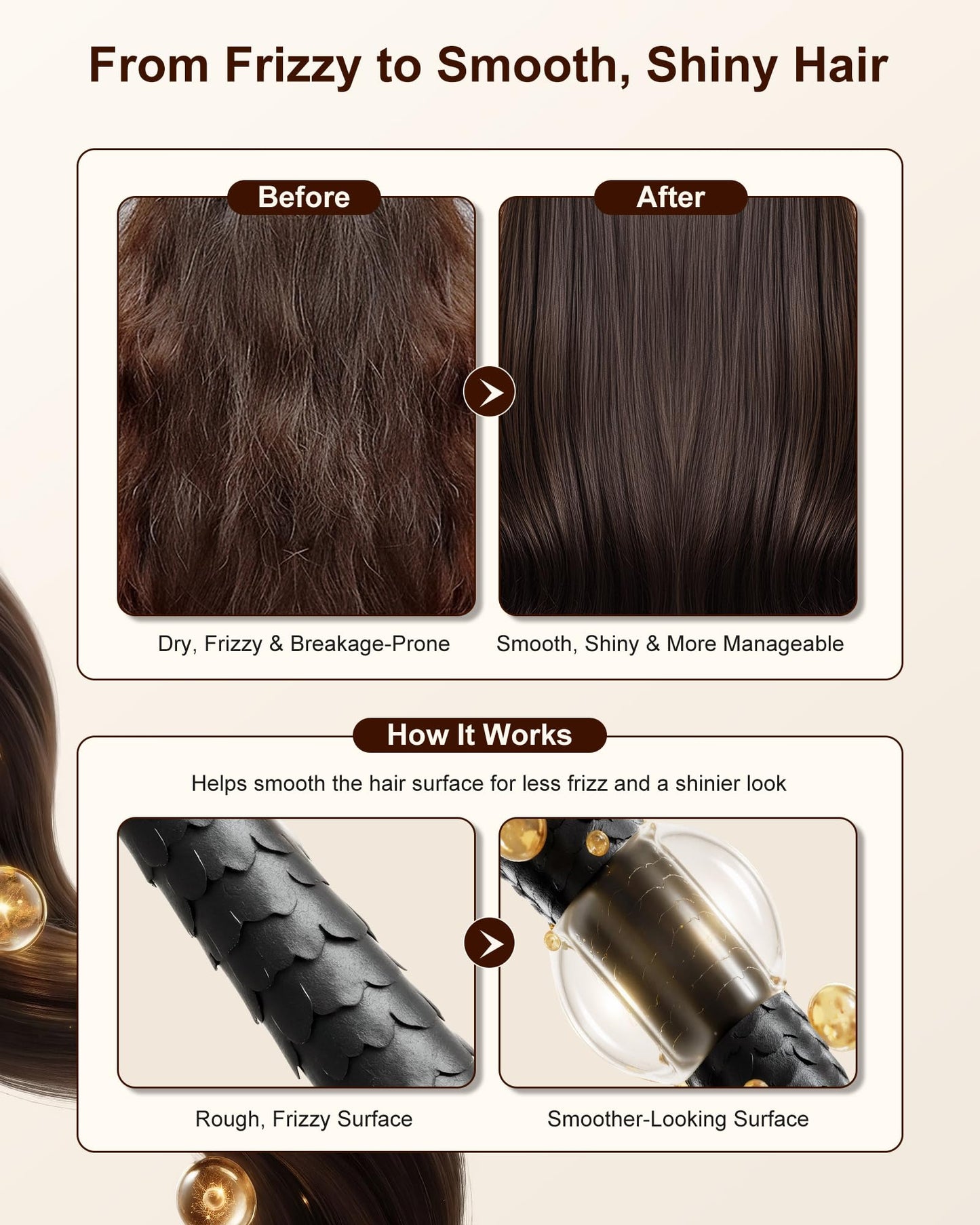 FLOWHYET Organic Castor Oil for Hair Growth, Pure Eyelash Growth Serum
