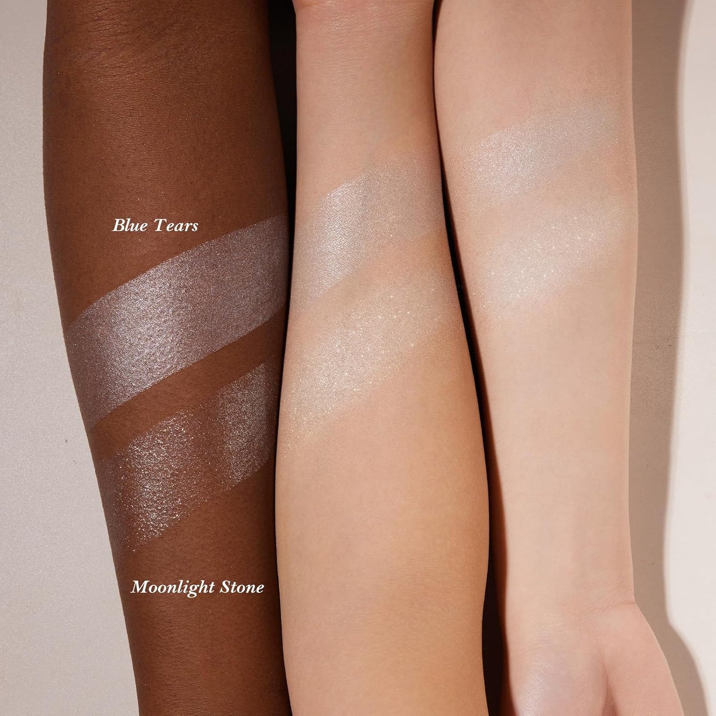 Shell's Jewel Highlighter Balm - Glitter Pearly Makeup for Natural Glow | Long-Lasting & Smooth Finish (Blue Tears)