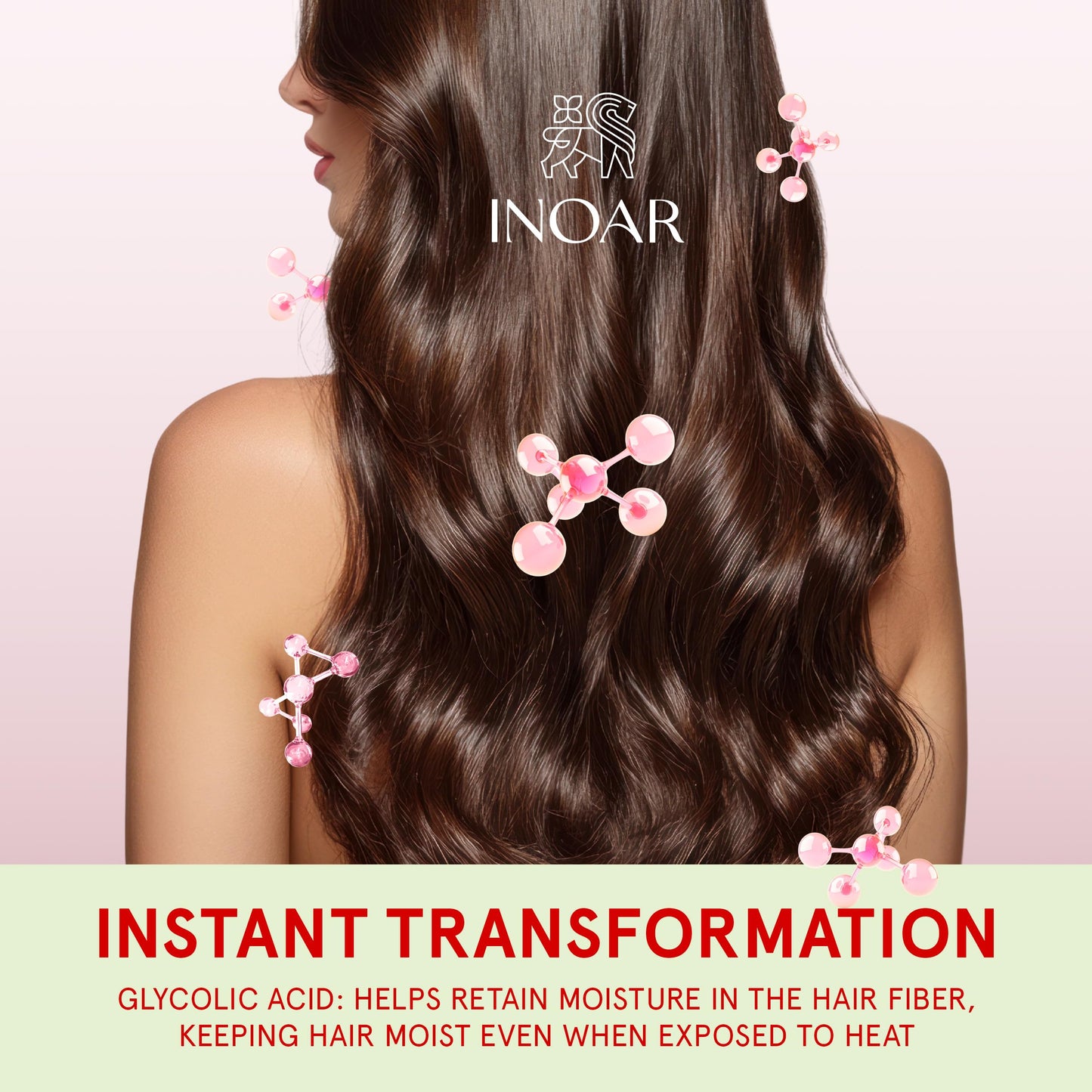 INOAR Glycolic Force Leave-In Conditioning Treatment for Deep Repair & Moisture, 6.8 fl oz