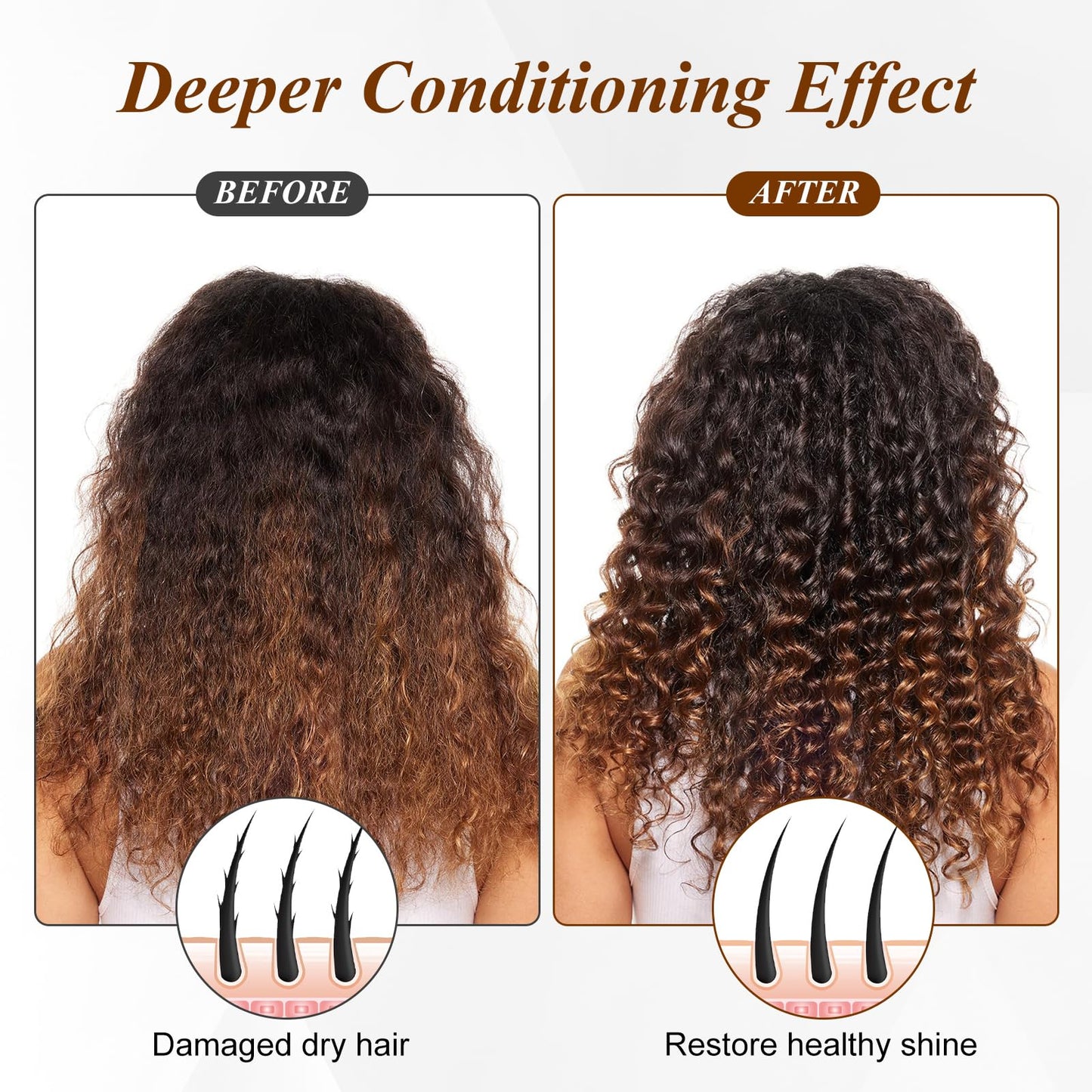 Heated Cap for Deep Conditioning: Upgraded Extra Large 10-Level Fast Heating 3 Time Settings Hair Steamer Cap for Natural Black Hair Portable Thermal Steam Cap for Home Hair Treatment - Deep Black
