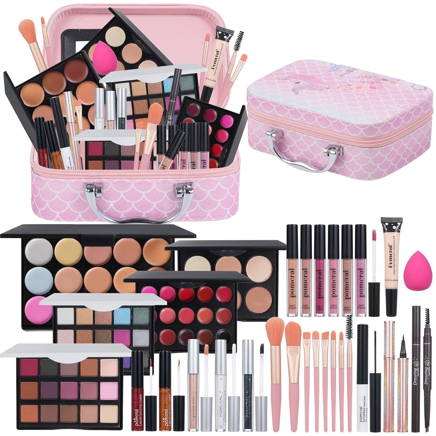 Travel Makeup Kit for Girls | Complete Makeup Set for Ages 5-12 - Perfect Gift for Beginners