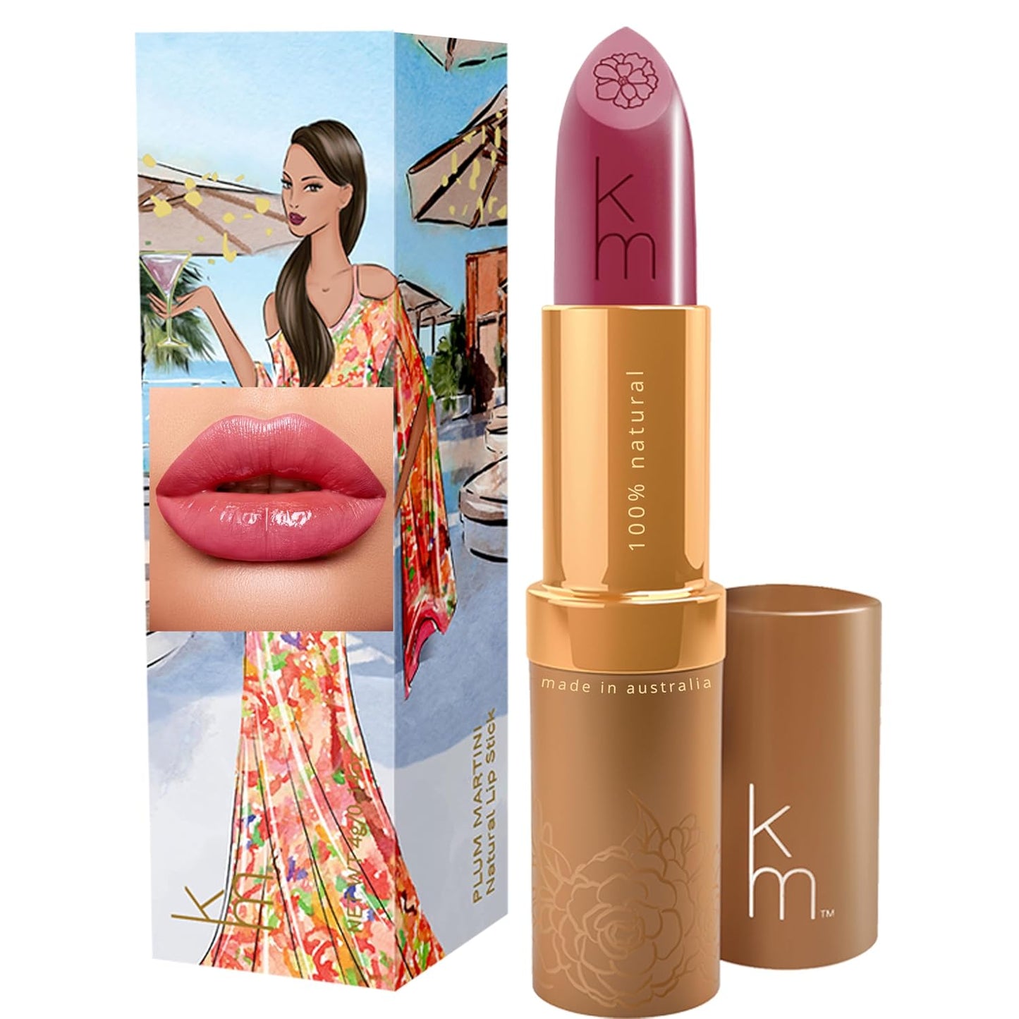 Karen Murrell Color Changing Lipstick - pH-Activated Natural Lip Tint for Healthy, Beautiful Lips | Night Moves