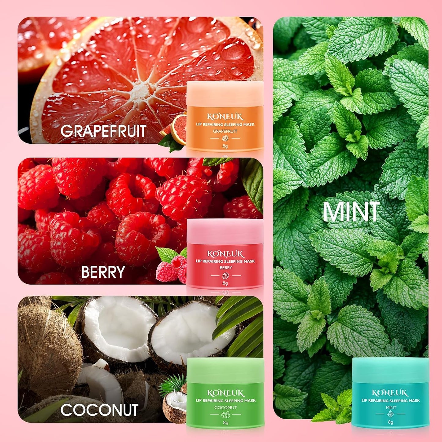 Lip Sleeping Mask Set - 24 Pack Hydrating Overnight Masks with Vitamin C & Coconut Oil | Perfect for Mother's Day Gifts & Spa Parties