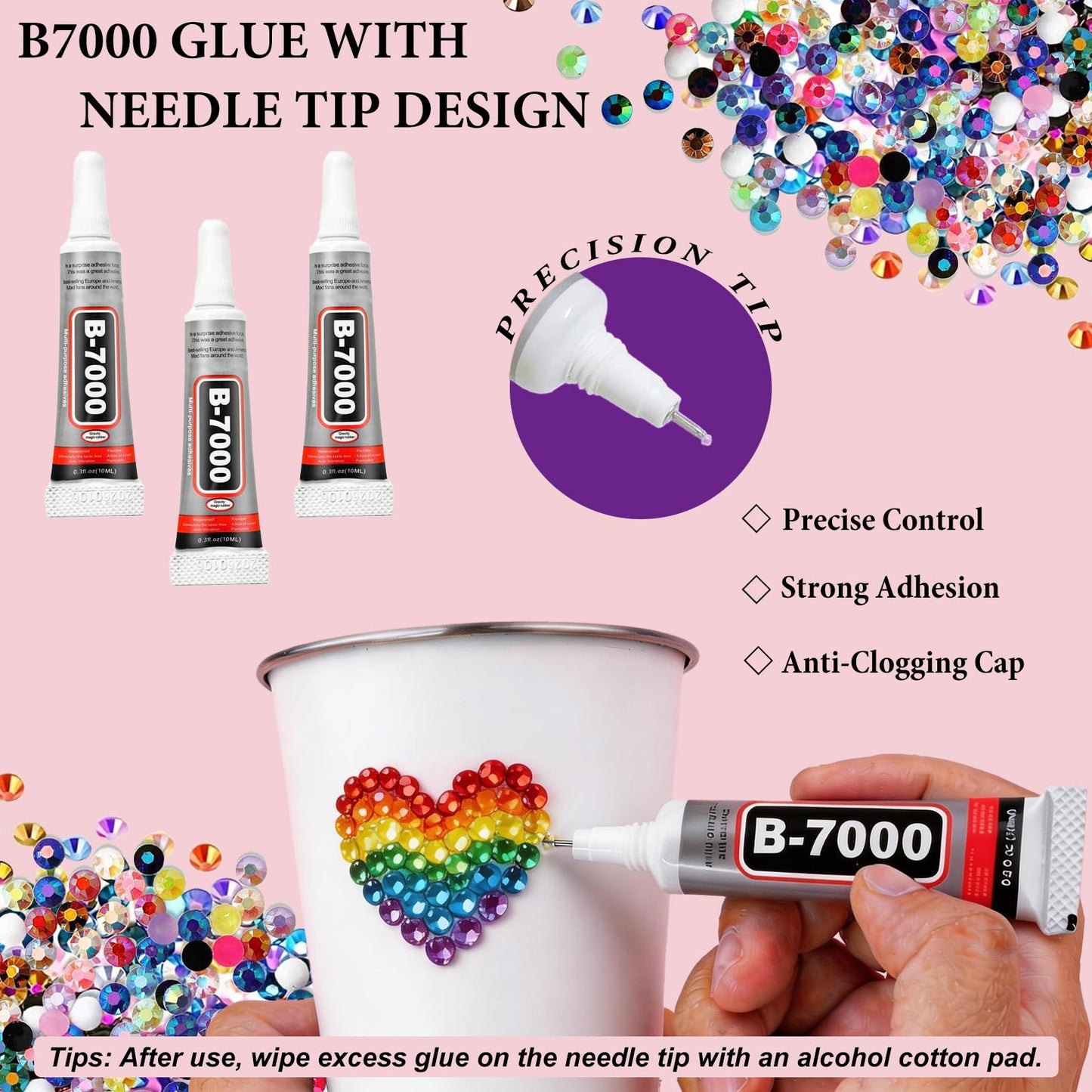 Ayzololo 42 Colors Resin Jelly Rhinestones for Bedazzling, 3mm 32000Pcs Flatback Gems Bedazzler Kit, Tweezer & Pickup Pen for Nail Art, DIY Crafts, Phone Cases