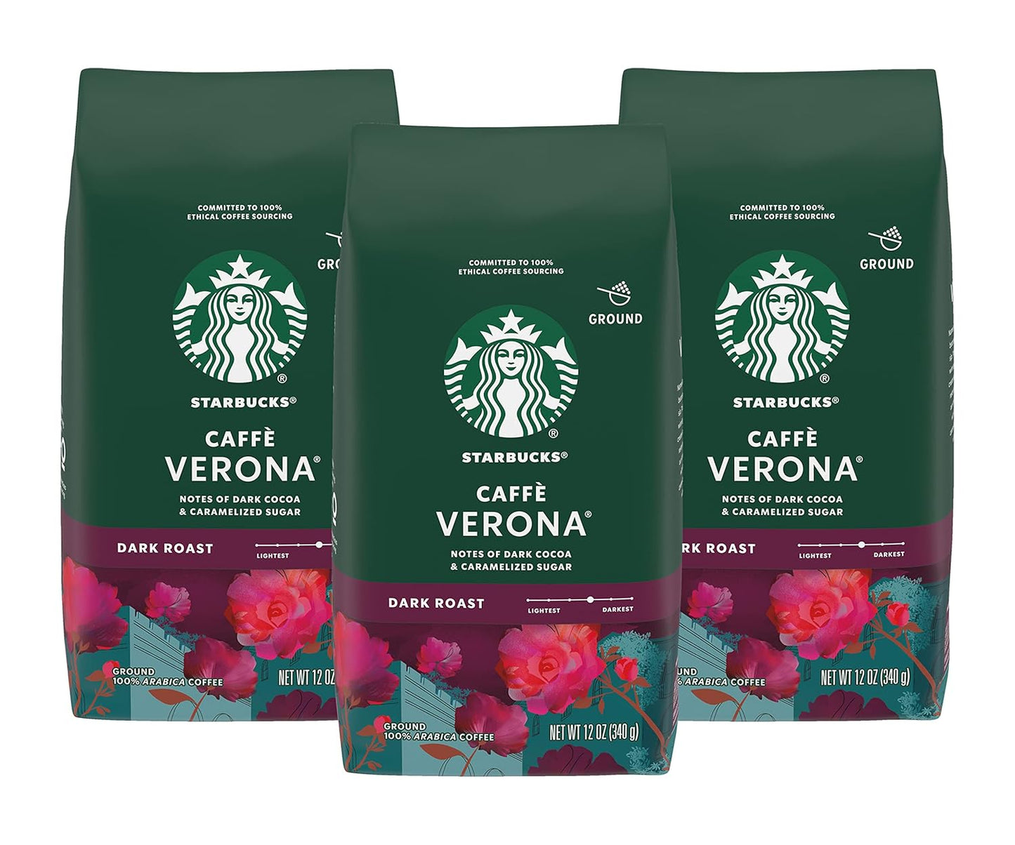 Starbucks Ground Coffee - Dark Roast Italian Blend | 100% Arabica, 18 oz Bag