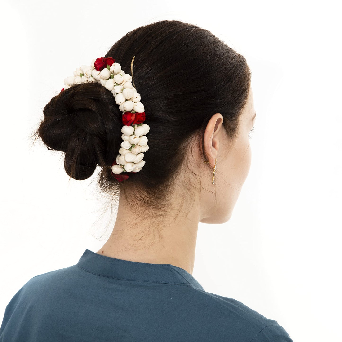 Aakarshana Jewels Hair Accessories Indian Traditional Style red and White