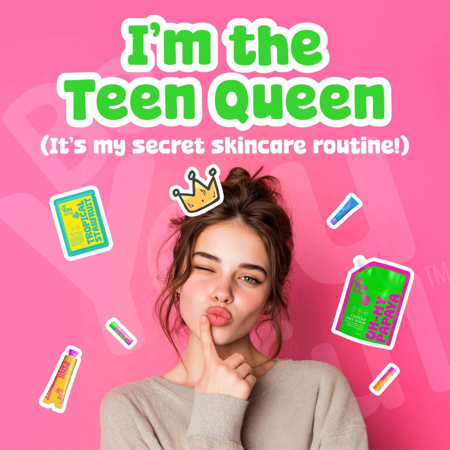 BeYoutiful FreshFace Makeup Remover Face Wipes for Teens and Kids, 60 Make Up Remover Pads, Gentle, Safe Non-Toxic Skincare, Vegan, Vitamin C & Citrus Extracts