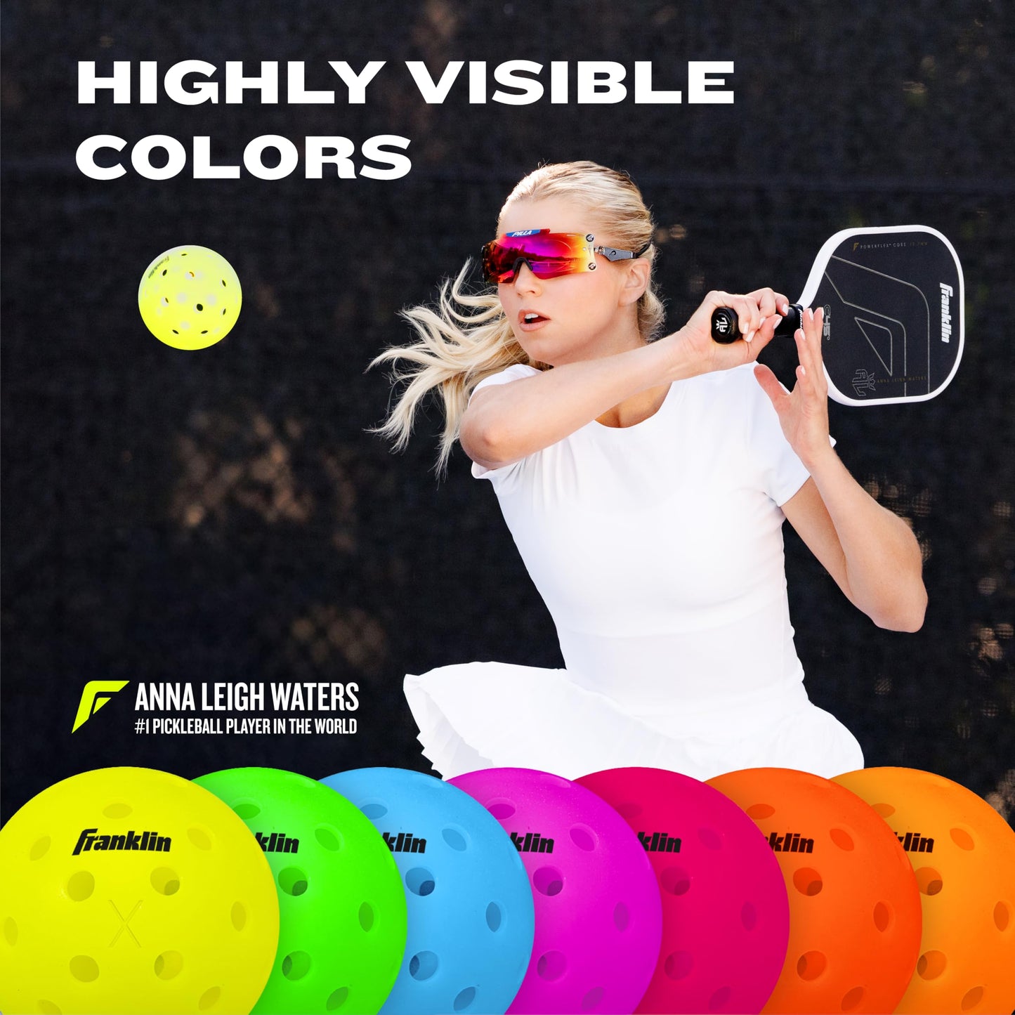 Franklin Sports x-40 Performance Outdoor Pickleballs - Usapa Approved (12 Pack)