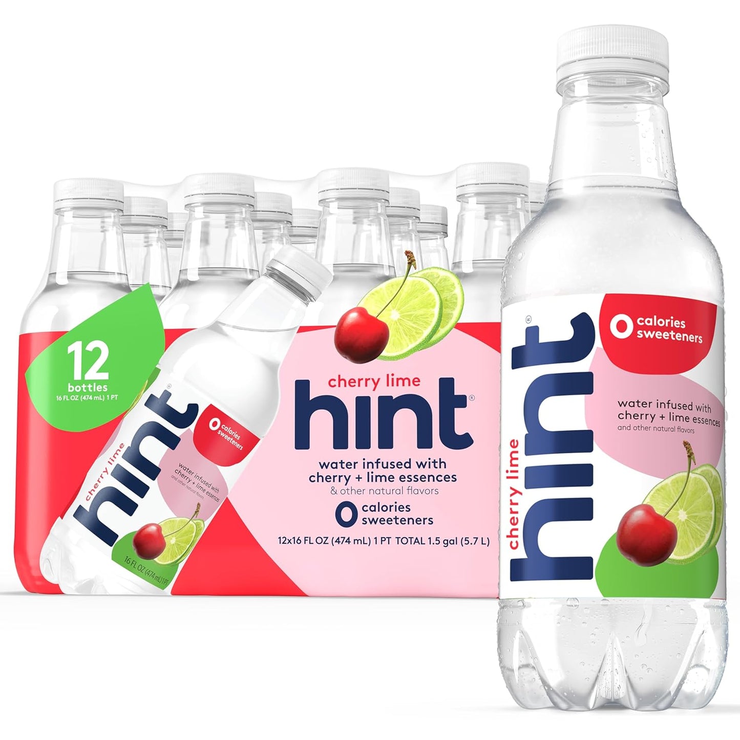 Hint Infused Bottled Water Variety Pack - Sugar-Free, Zero Calorie Natural Flavors | 16 Fl Oz (Pack of 12)