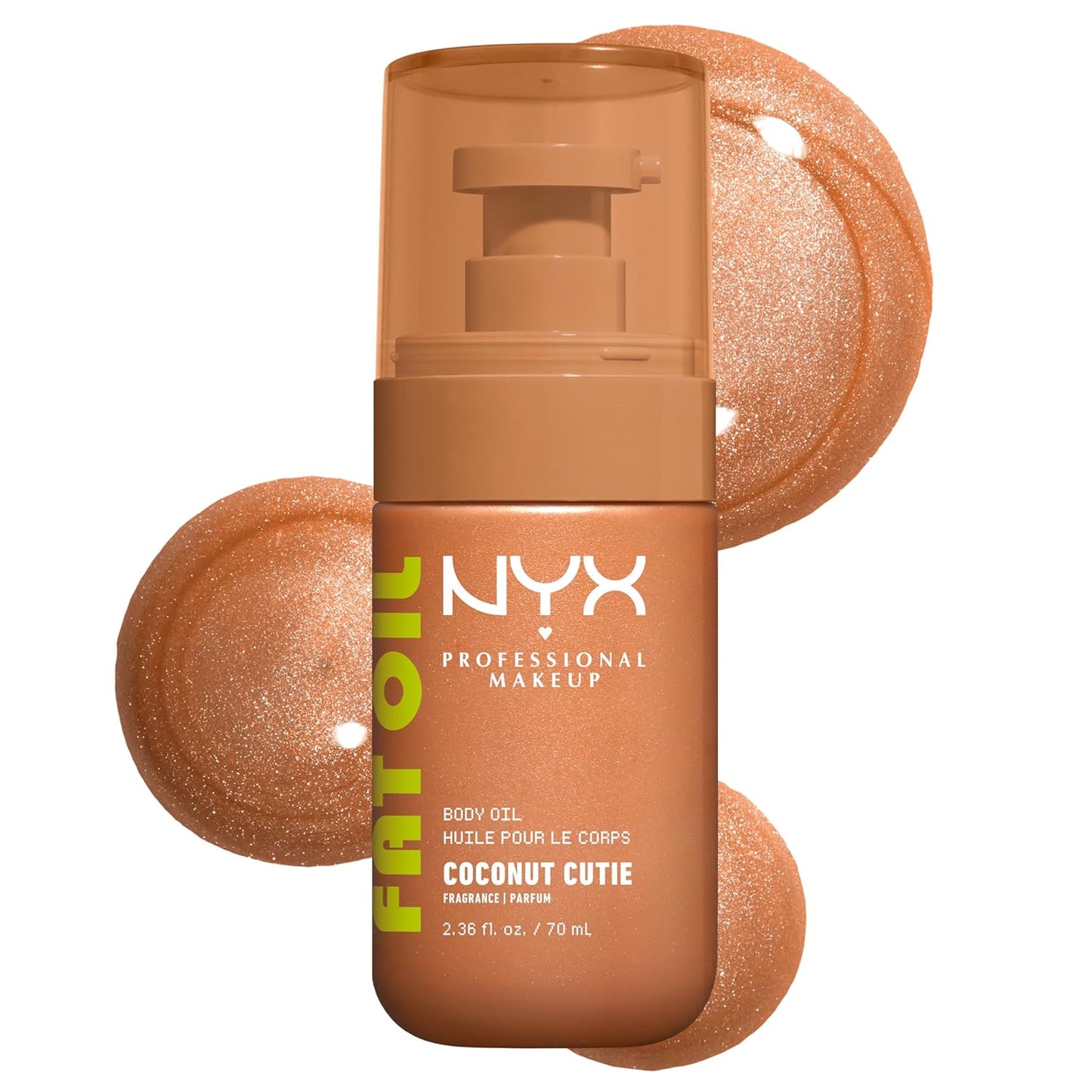 NYX Fat Oil Body Oil - Vanilla Scented Moisturizer with Vitamin E | 24HR Hydration & Glossy Finish