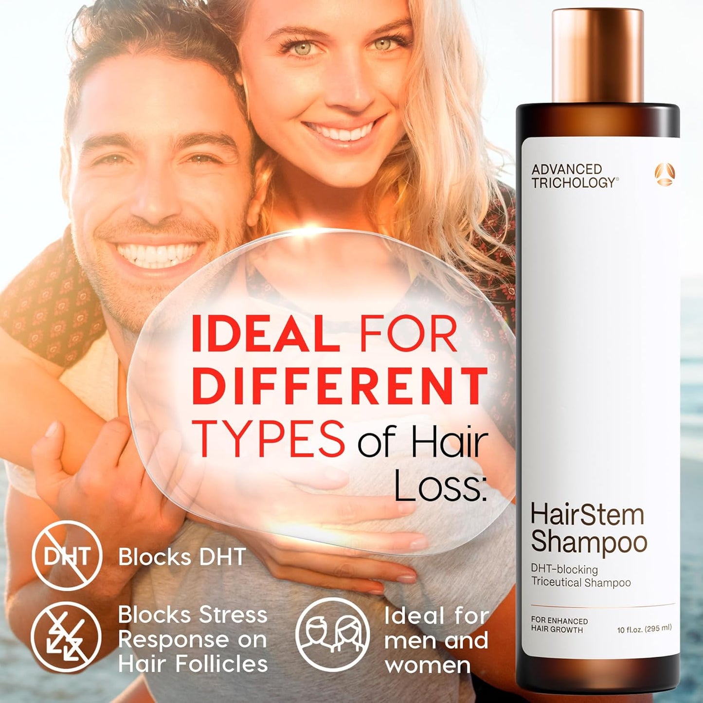 HairStem DHT Blocker Shampoo for Hair Growth | Biotin & Saw Palmetto - 10oz
