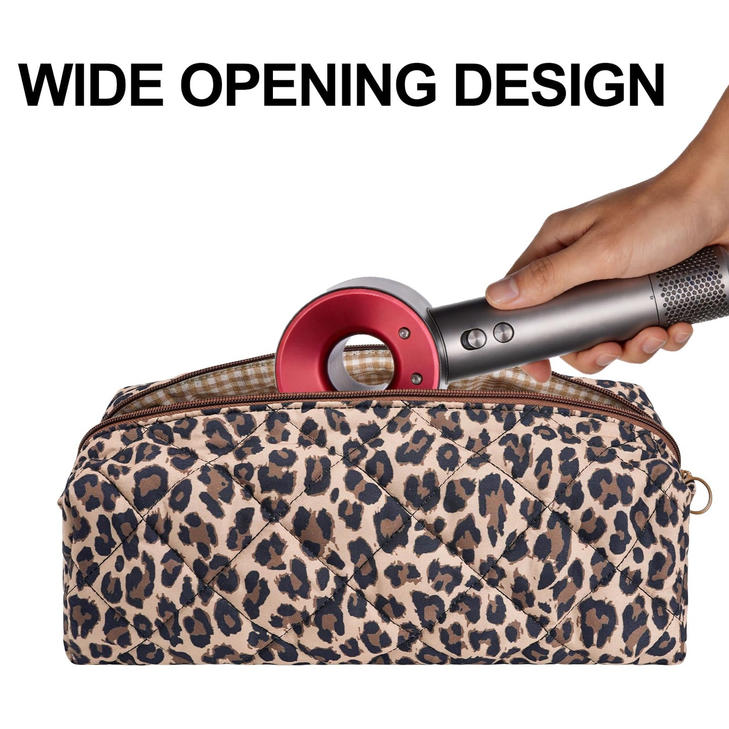 idoltimes Hair Tools Travel Bag, Quilted Hair Tools Organizer Compatible with Dyson Airwrap Styler
