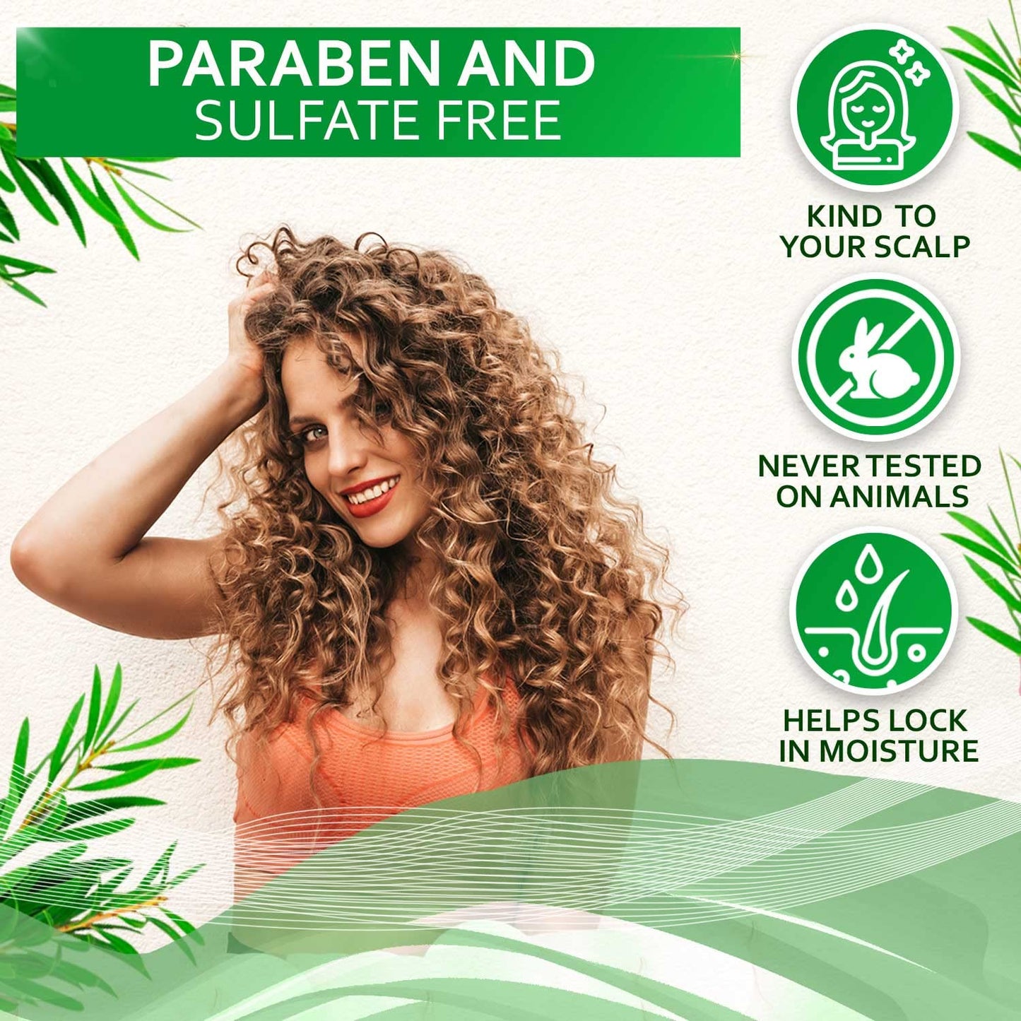 Tea Tree Oil Hair Serum - Moisturizing Treatment for Dandruff Relief & Dry Hair Repair | Anti-Frizz Keratin Formula