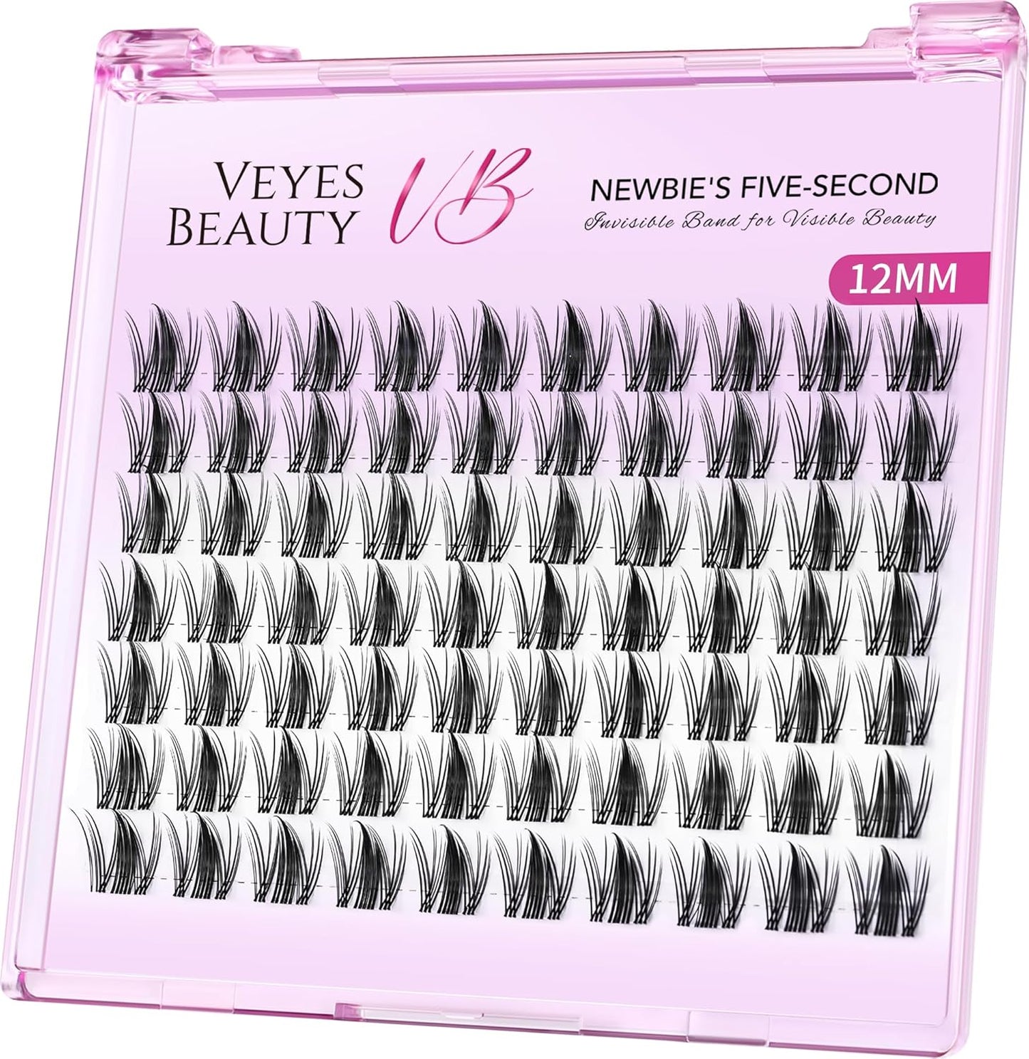Brown Manga Lash Clusters - DIY Individual Eyelash Extensions with Thin Invisible Band | 8-18mm Mixed Lengths for Easy Self-Application