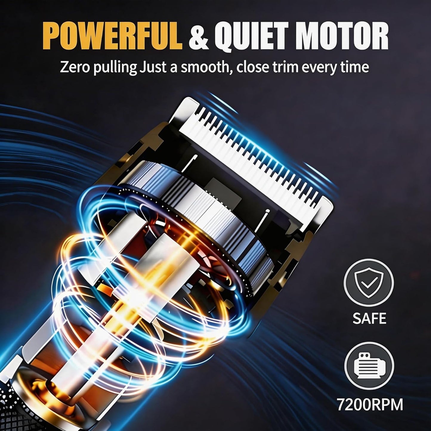Body Hair Trimmer for Men - 2-in-1 Electric Groomer with Dual-Head Ceramic Blade | IPX7 Waterproof, LED Light