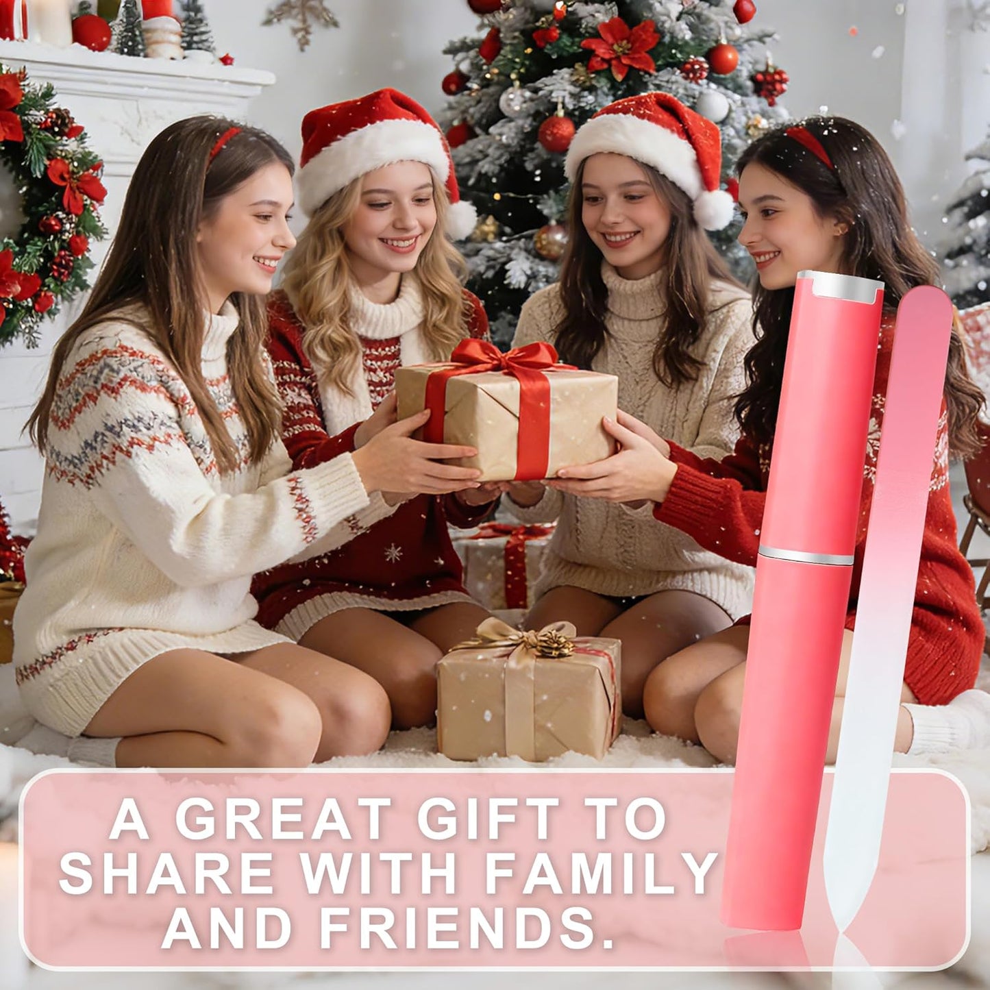 Glass Nail File Set - Double-Sided Crystal Files with Case | 6 Colors for Women & Girls