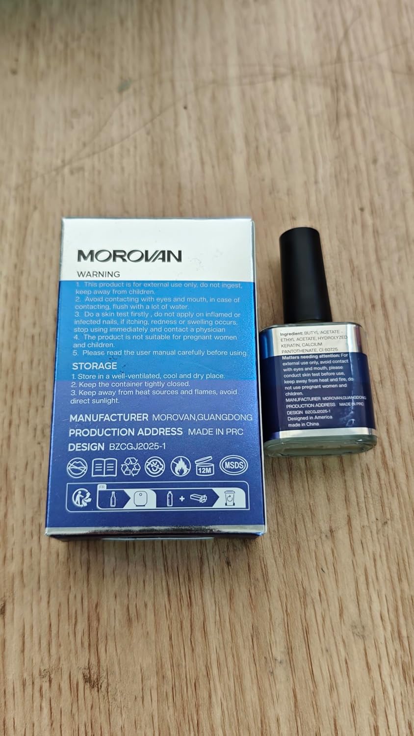 Nail Strengthener & Growth | Nude Hardener Ridge Filler for Damaged Nails - Natural Keratin Color Lock
