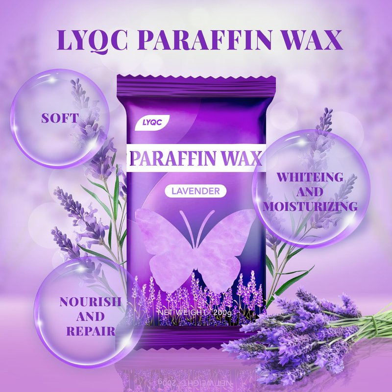 LYQC Paraffin Wax Refill, 10 packs of Paraffin Bath Wax for Hands and Feet for relief of stiff muscles and arthritic pain - deeply moisturises and protects the skin of the hands and feet (lavender)