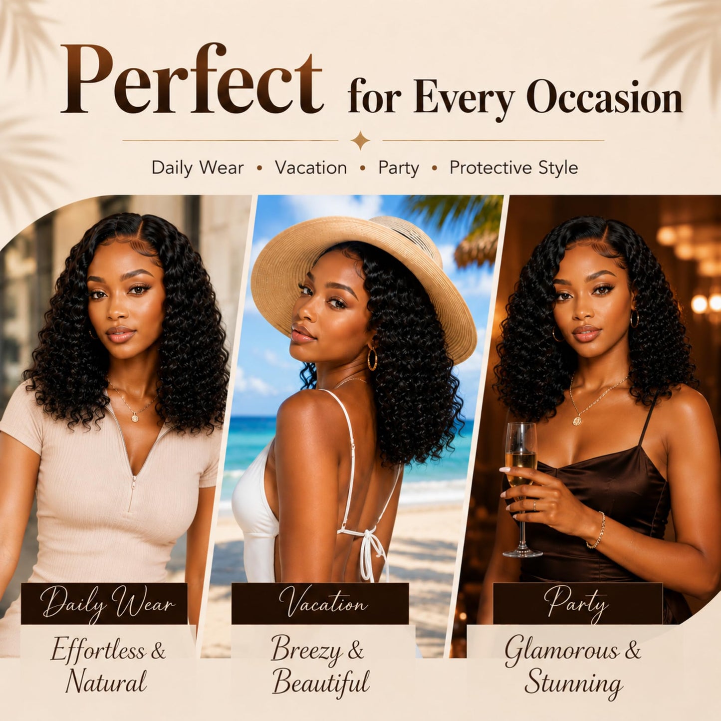 Bromobiz Miracle Knots Hair Feather Crochet Hair for Black Women Deep Wave Texture, 120g 100 Strands Synthetic Fiber, Lightweight and Pre-separated Crochet Hair (16inch, 1B)