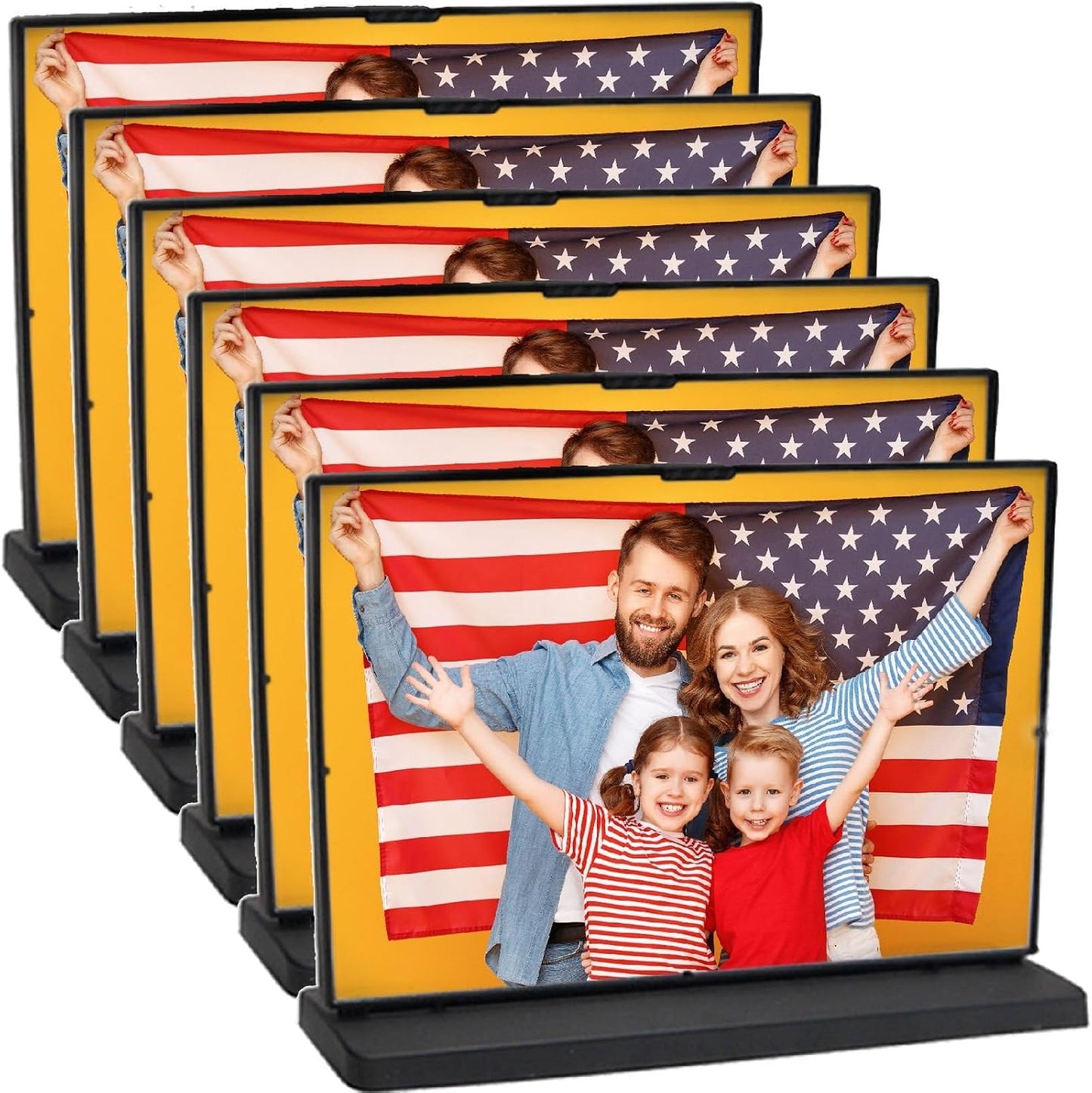 Acrylic Sign Holder - 12x8 Two-Sided Display Stand | 4 Pack for Cafes, Shops, Events