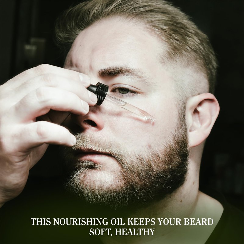 Compass Soap's The Journey - Natural Beard Oil for Men | Beard Oil for Nourishment and Hydration | Infused with Bay Leaf, Cedarwood & Tobacco | Best Beard Growth Oil for Men | 1 fl. oz.