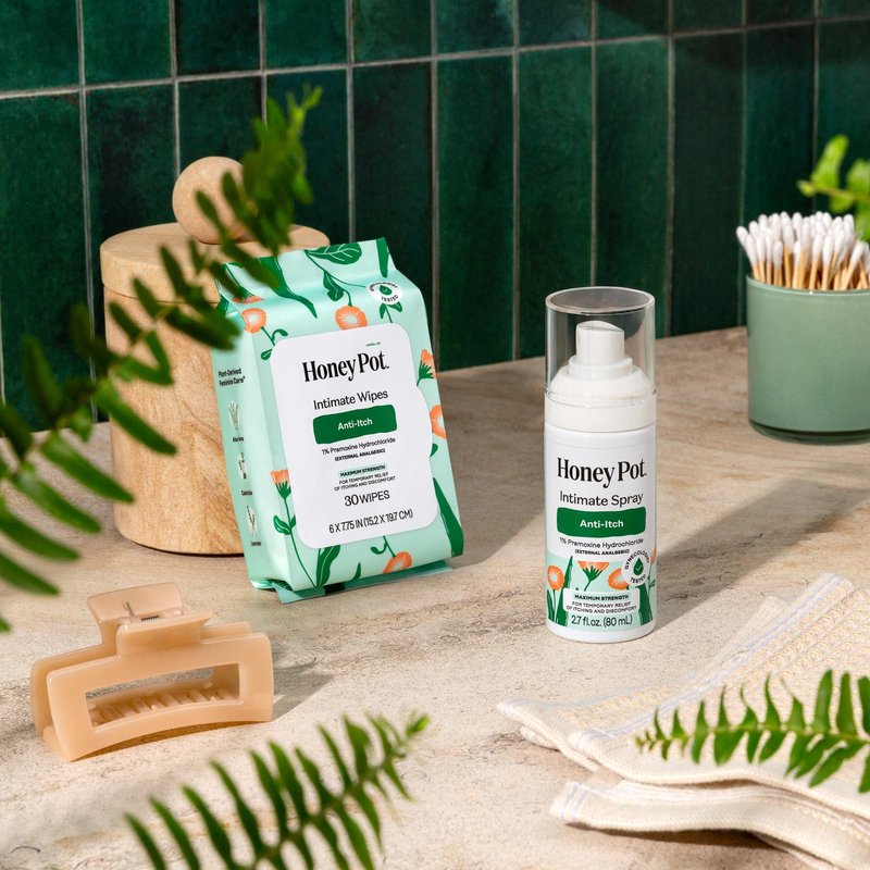 The Honey Pot Company - Anti-Itch Soothing Feminine Wipes - At Home or On the Go Medicated for Temporary Relief of Itching and Discomfort - Maximum Strength - 30 ct.