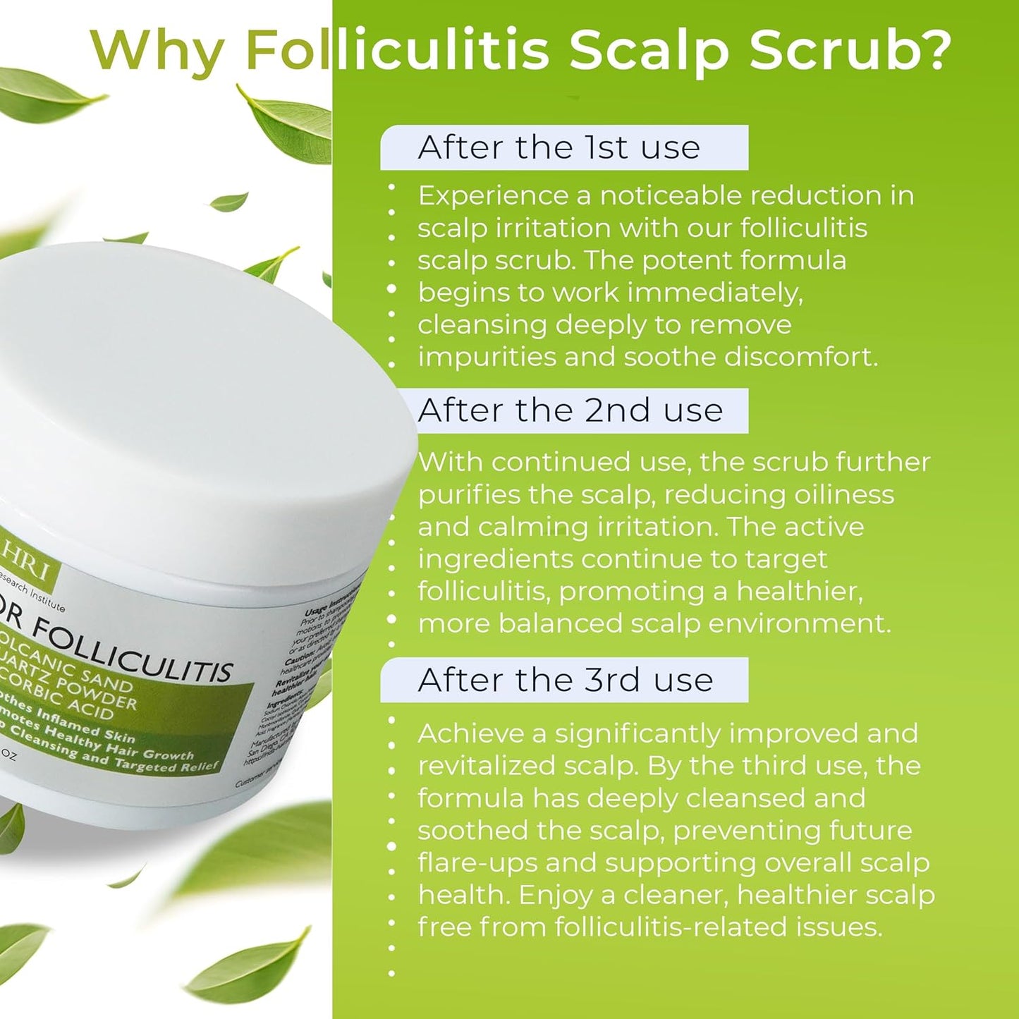 Anti-Fungal Scalp Scrub for Folliculitis - Pre-Shampoo Treatment for Dandruff, Psoriasis & Seborrheic Dermatitis