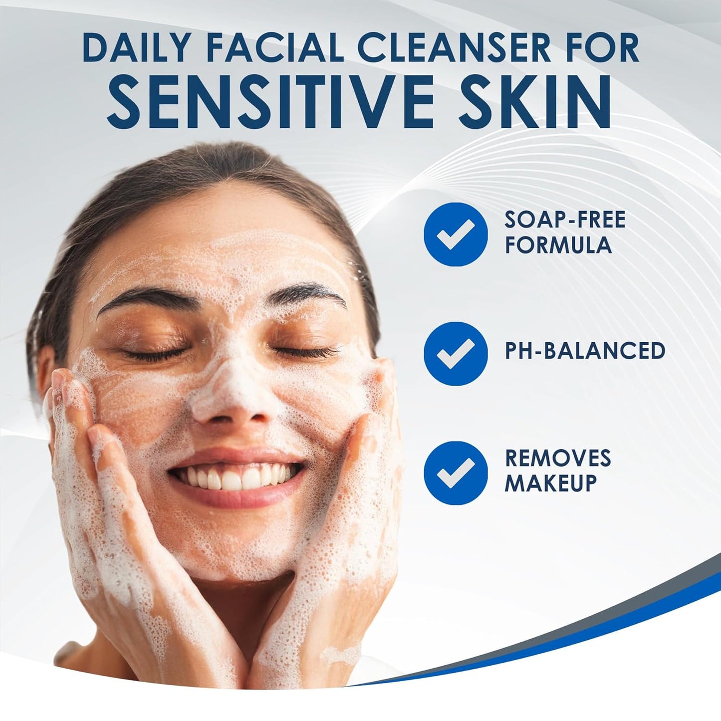 Vanicream Gentle Facial Cleanser - Sensitive Skin Formula, Pump Dispenser - 8 fl oz