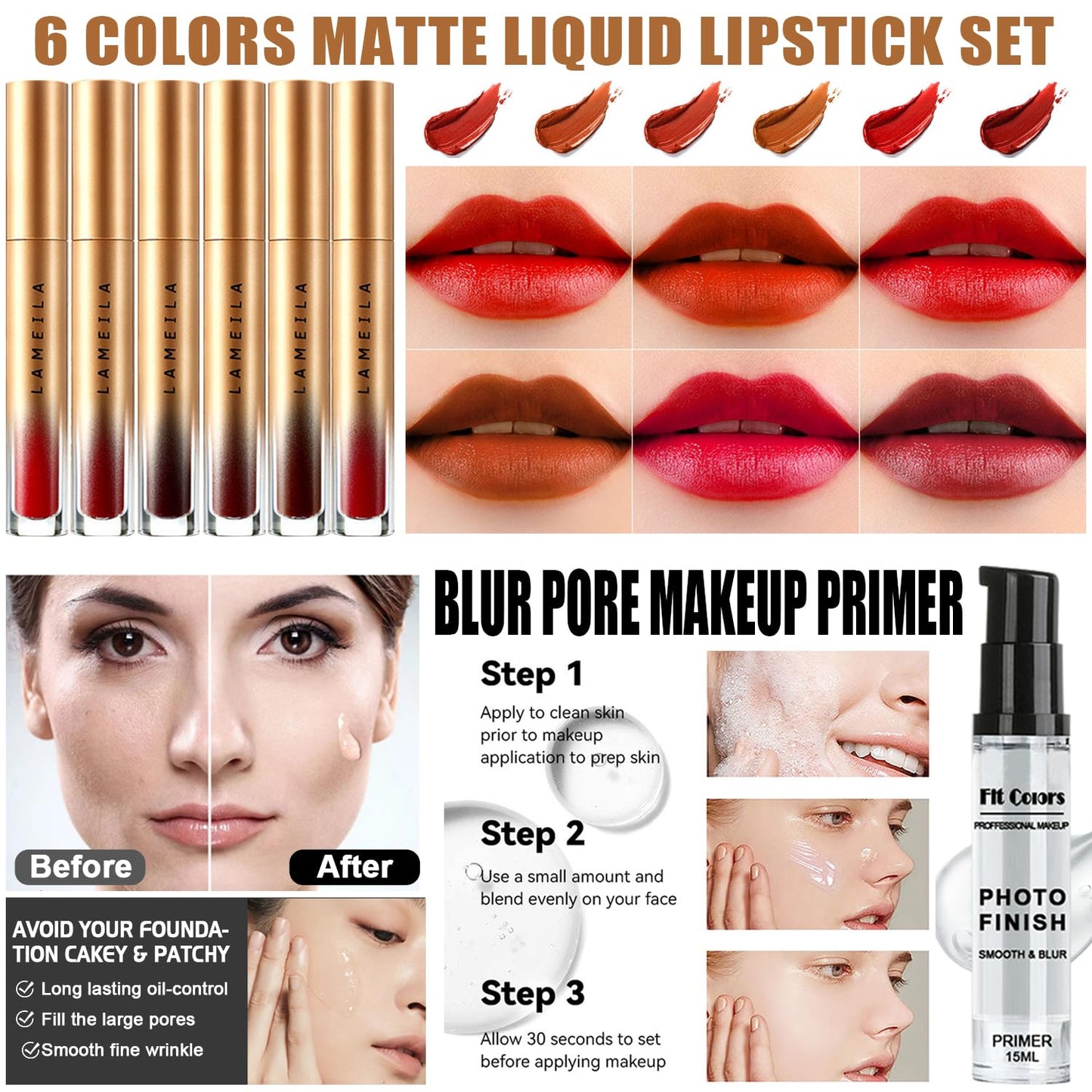 Makeup Kit for Women - All-in-One Travel Gift Set with Eyeshadow, Foundation, Lipstick & More | Complete Beauty Essentials