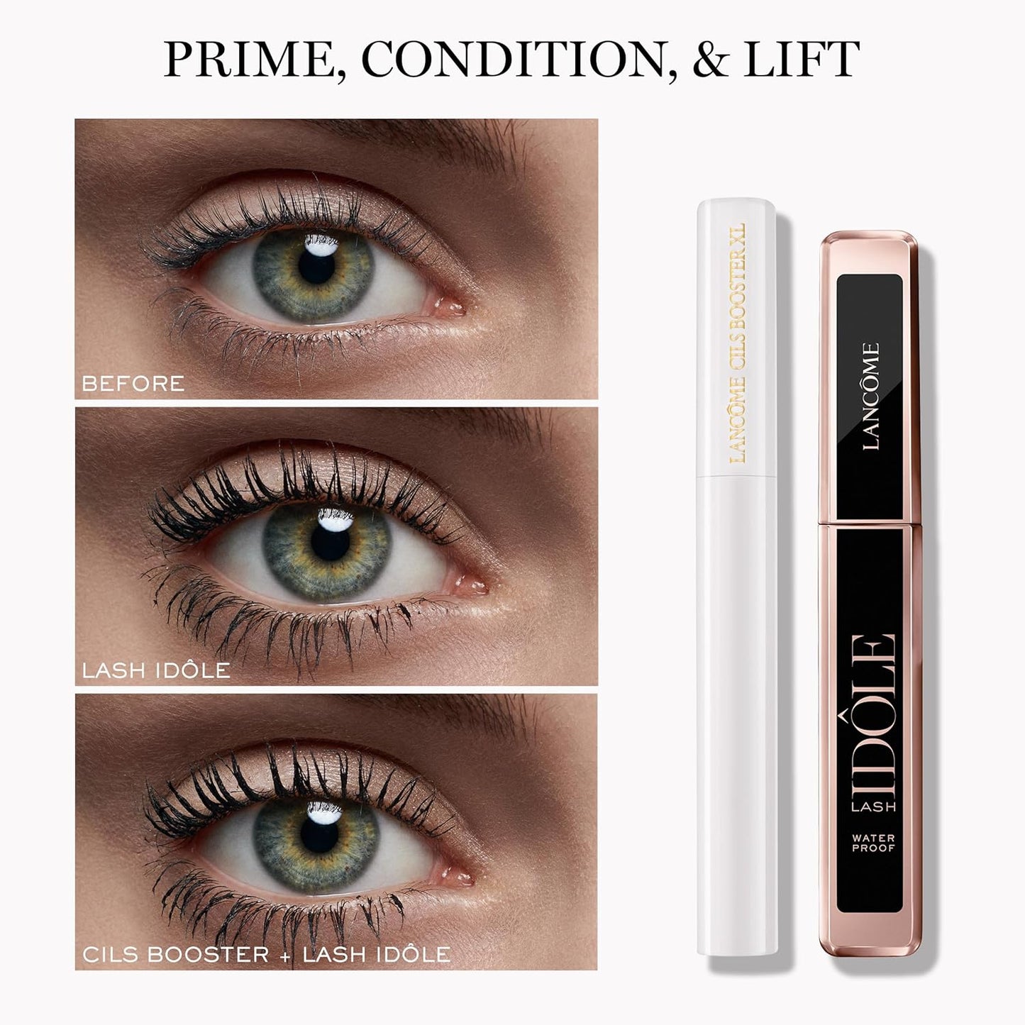 Lancôme Lash Idôle Mascara - Lash-Lifting & Volumizing Formula for Instant Volume | Smudge-Proof, 24-Hour Wear, Black