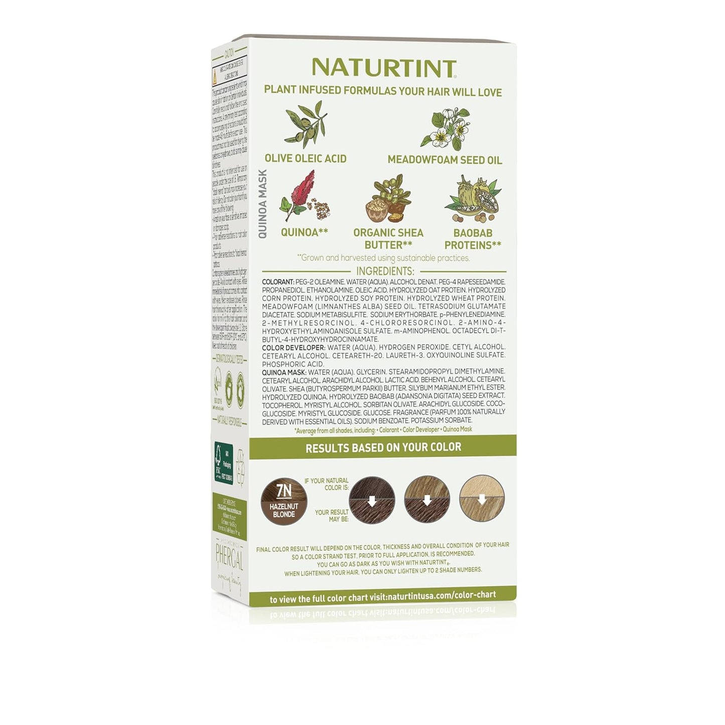 Naturtint 7N Hazelnut Blonde Permanent Hair Color | Ammonia-Free, Vegan, 100% Gray Coverage, Long-Lasting Results