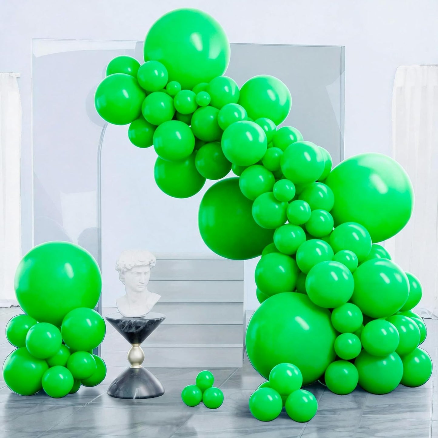 Black Balloon Arch Kit - 140 Pcs in 5-18 Inch Sizes for Baby Showers, Birthdays & Anniversaries | Elegant Black Decor