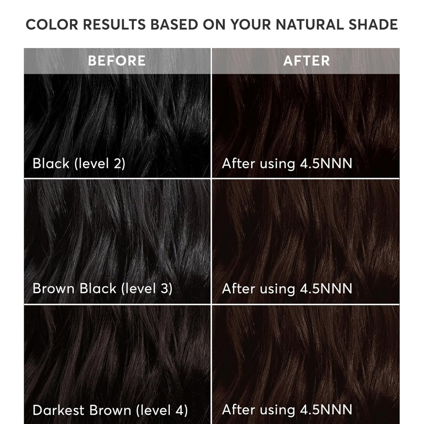 Radiant Hair Color Kit - 4.5NNN Darkest Brown Permanent Dye for Resistant Grays | PPD-Free & Ammonia-Free