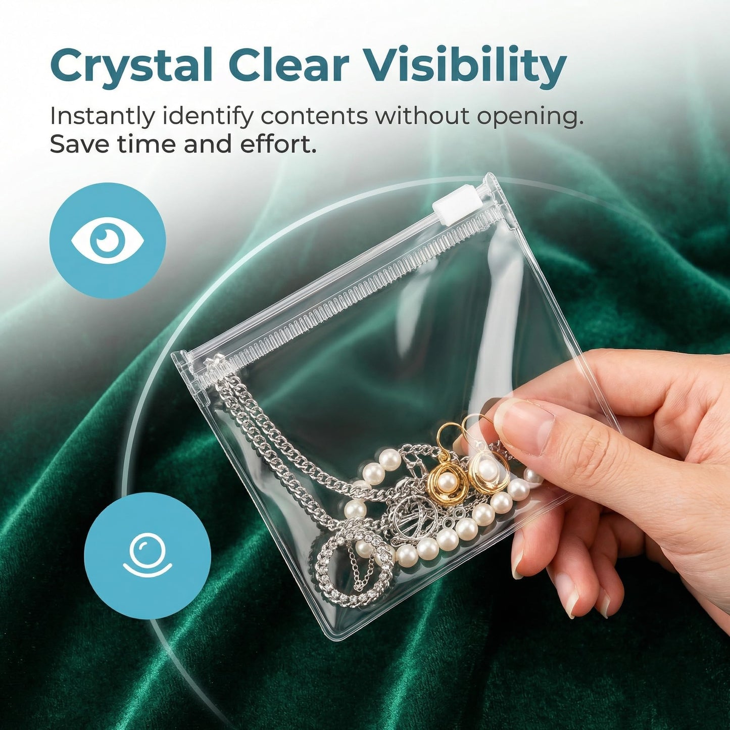 Mini Zipper Storage Bags for Travel Essentials, Reusable Clear Plastic Pouches for Pills, Jewelry and Small Items, Waterproof Portable Organizer for Daily Use and On the Go Storage (10)