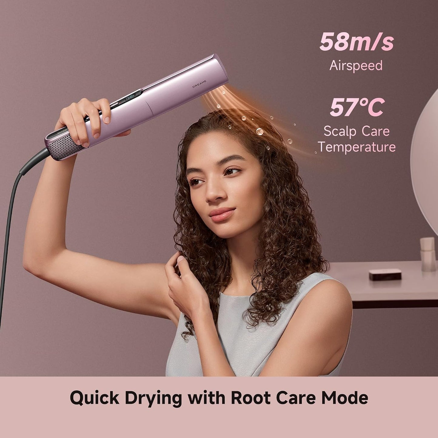 DREAME Aero Straight Pro 2-in-1 Air Straightener | AI Styling, Wet-to-Dry, 57°C Root Care, 110,000RPM Motor