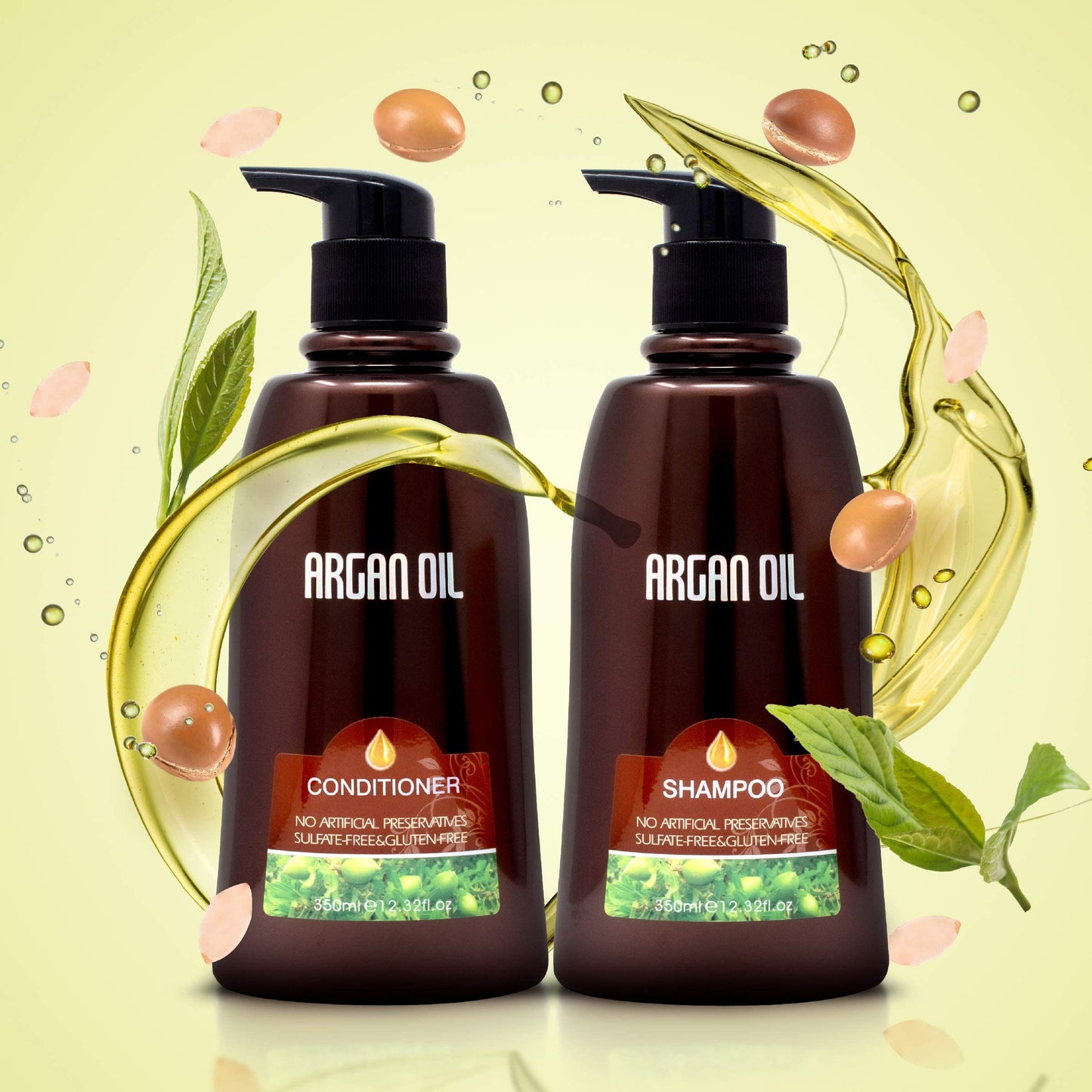 Moroccan Argan Oil Shampoo and Conditioner Sets with Hair Mask, Color Safe Smooth Add Shine Hair Treatment, UV Protection, Intense Moisturizing For Dry, Damaged, Frizzy,3 pack with Gift Box