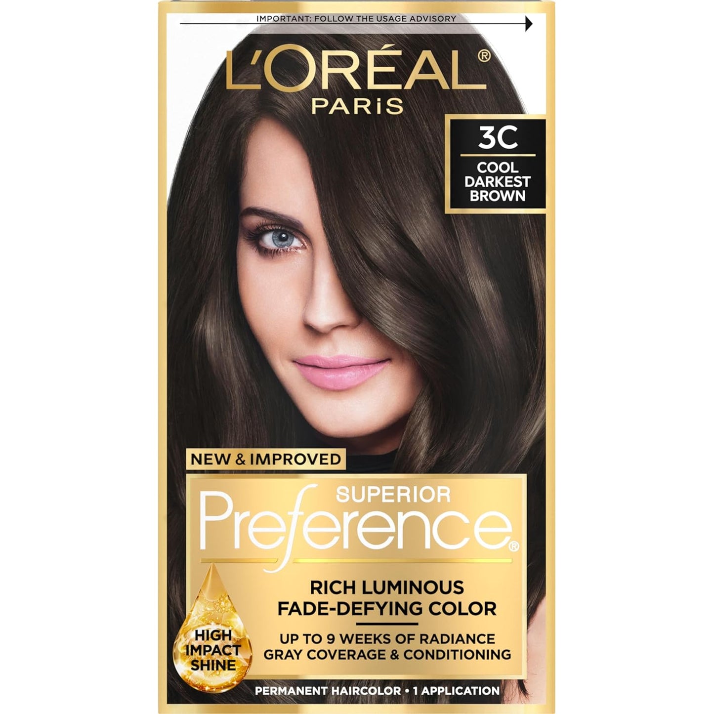 L'Oreal Paris Hair Color - Superior Preference Dark Ash Blonde 7A | Fade-Defying Permanent Dye for 9 Weeks of Radiance