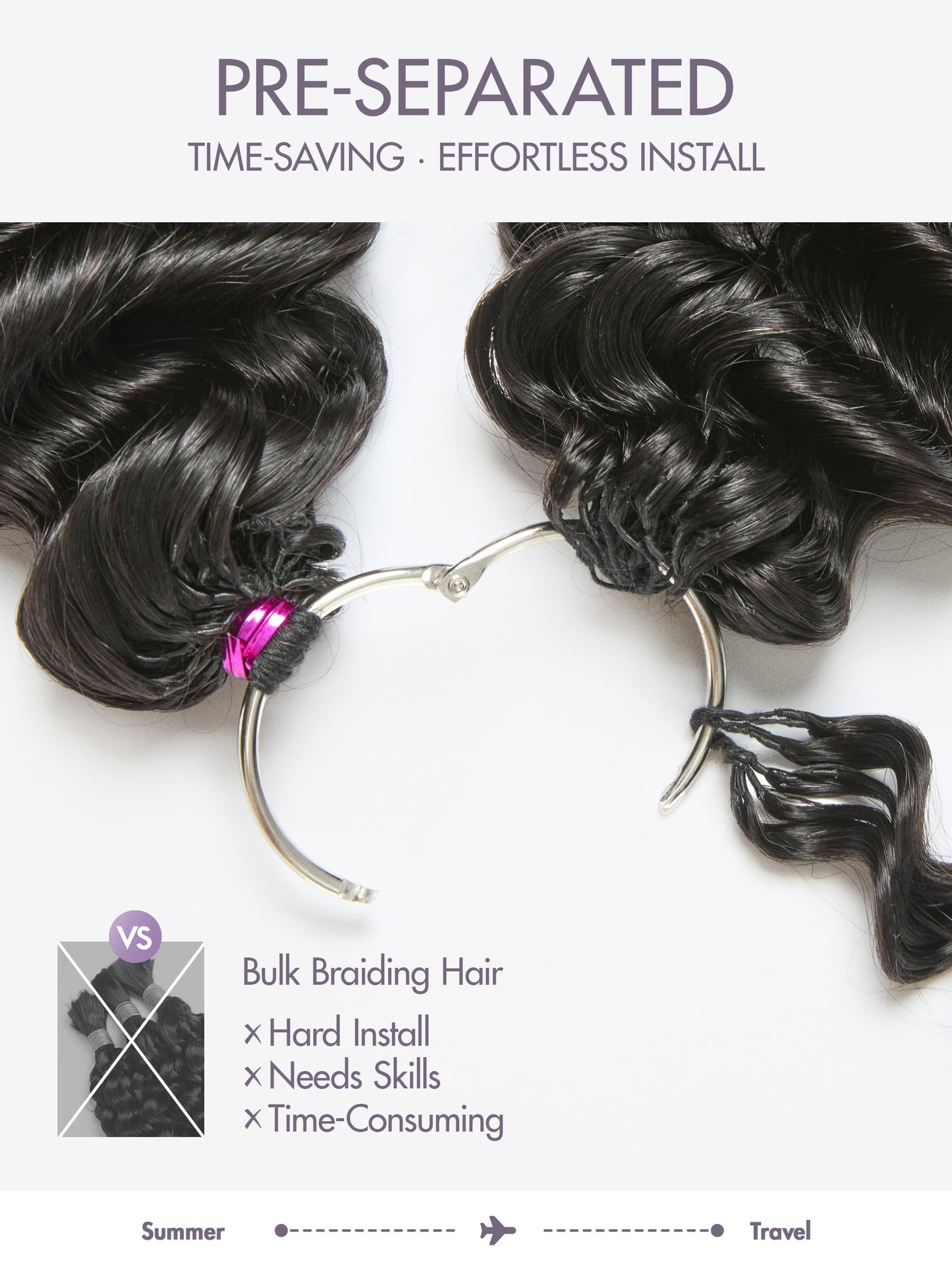 LUVME Deep Wave Crochet Hair for Black Women, 16 Inch 130g About 100 Strands, Pre-Separated & Pre-Fluffed Human Crochet Hair Extensions, Soft Natural Look, Lightweight & Tangle-Free