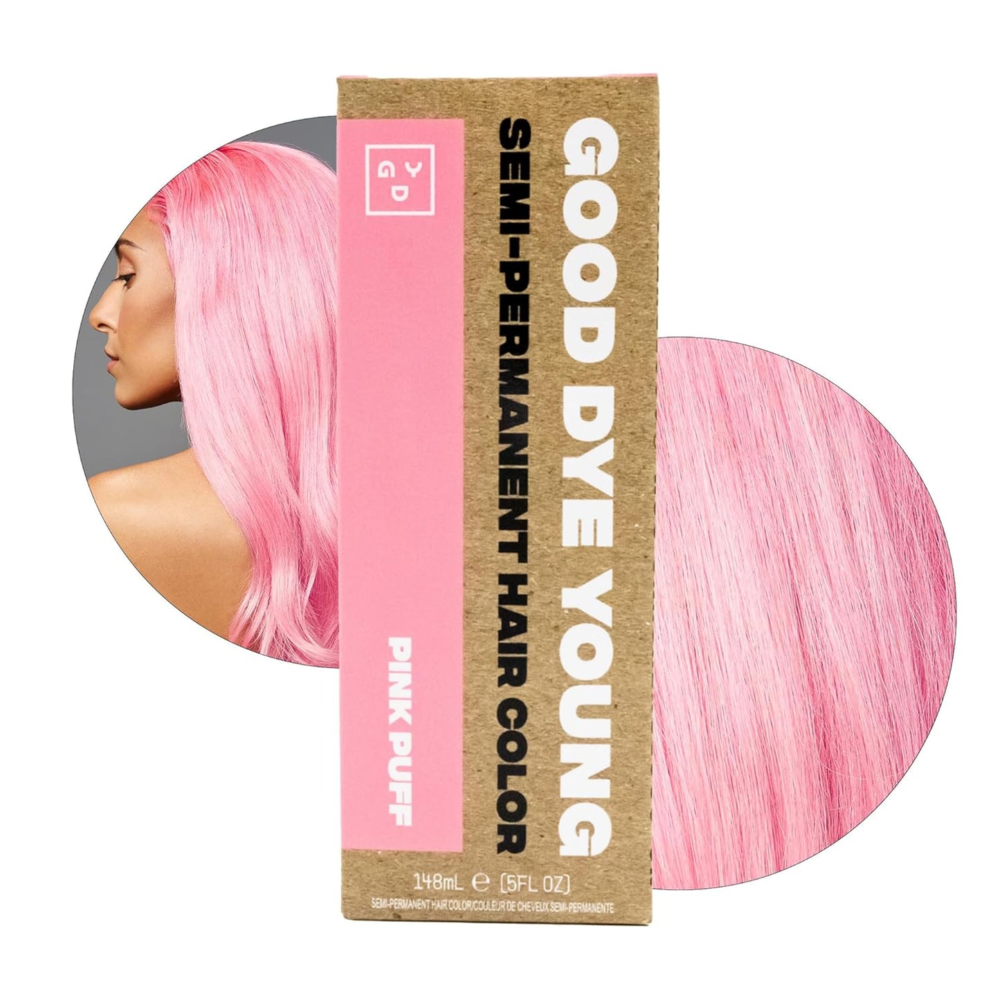 Good Dye Young Semi-Permanent Hair Color - Vegan Brown Hair Dye | Lasts Up to 24 Washes, 5FL OZ