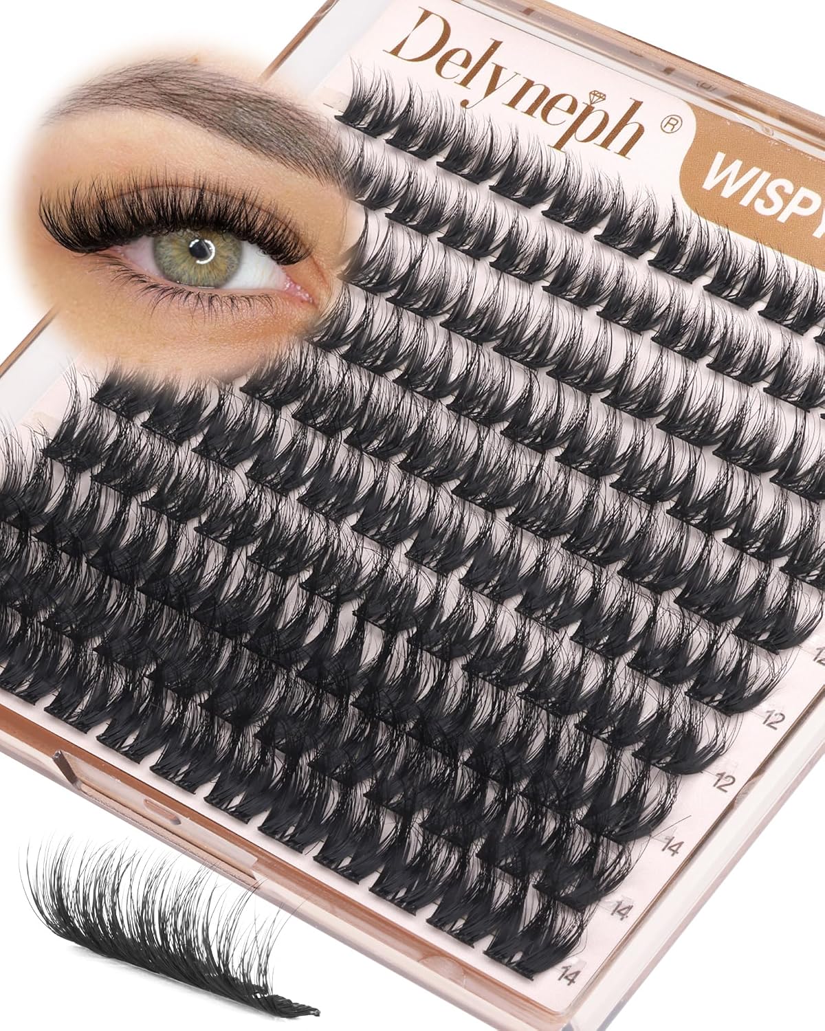 Natural Fluffy Eyelash Clusters - C Curl Individual Lashes 10-16mm | Wispy Lash Extensions