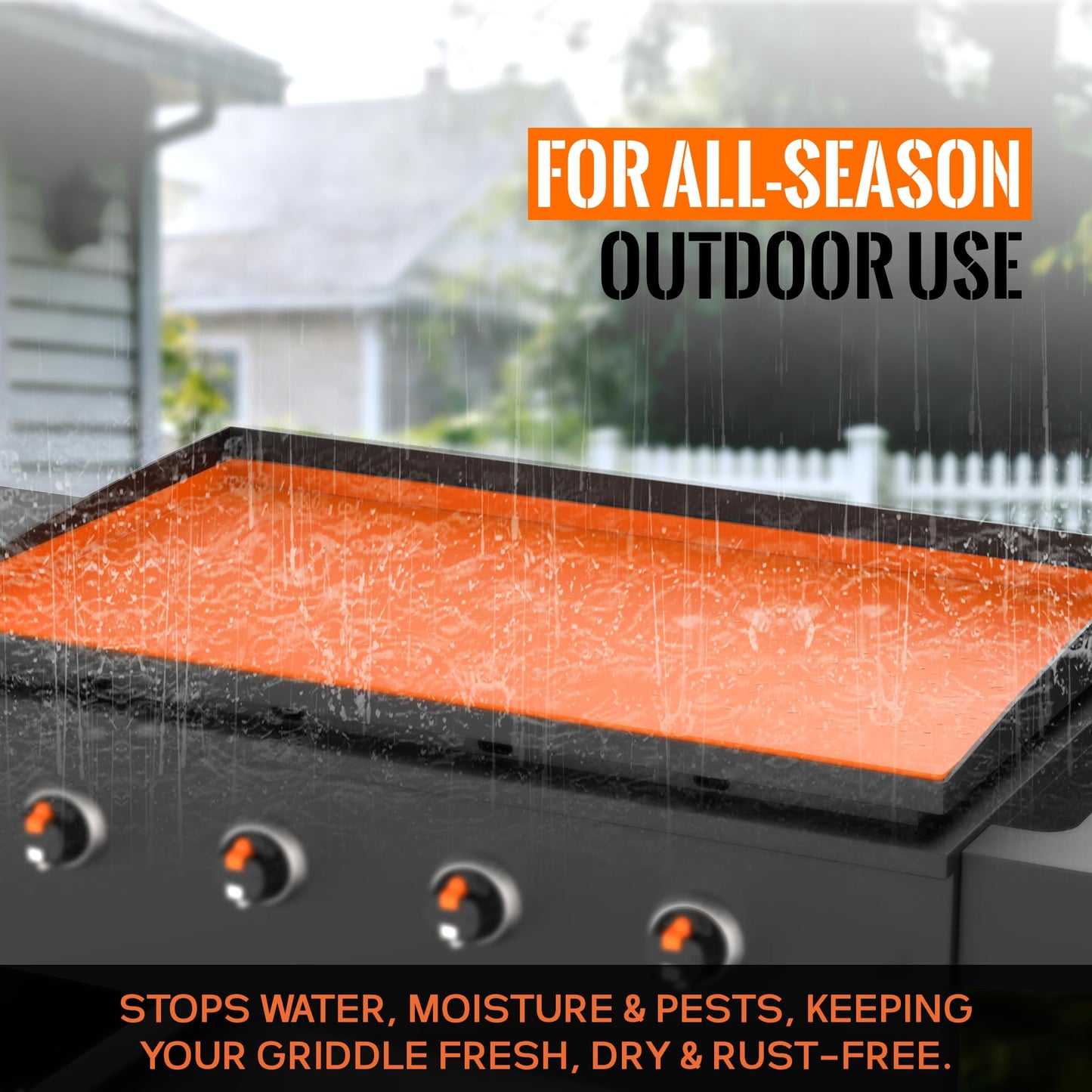 36'' Silicone Griddle Mat for Blackstone - Heavy-Duty Food-Grade Griddle Cover & Full Surface Protection, Waterproof, Rust & Dust-Proof, Essential Blackstone Griddle Accessories for Outdoor BBQ