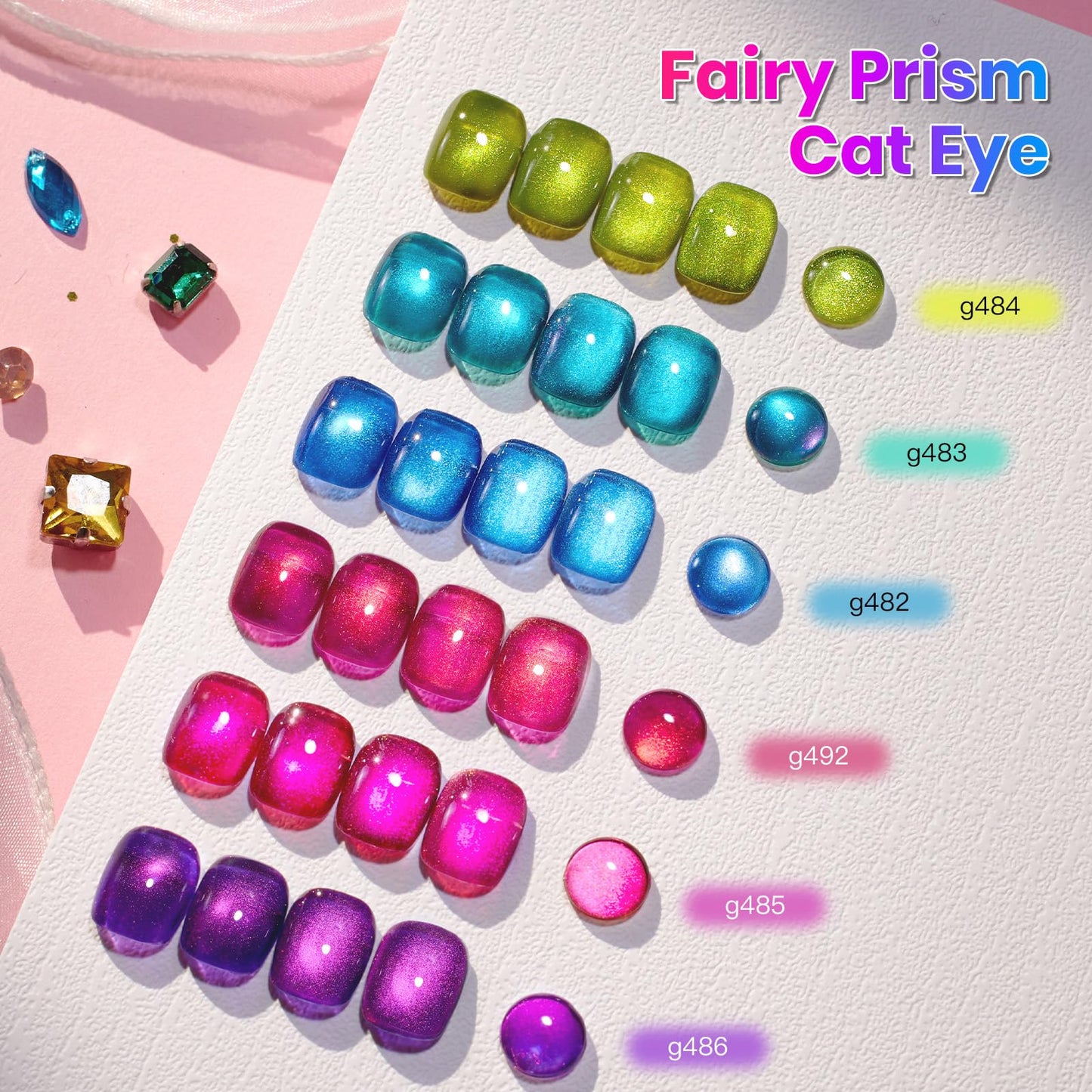 Beetles Gel Nail Polish Kit Trendy Colors,36 Colors with 3pcs Base Gel Glossy & Matte Top Coat, Pastel Bright Colors Uv Gel Polish Set Spring Summer Nails Gift for Women