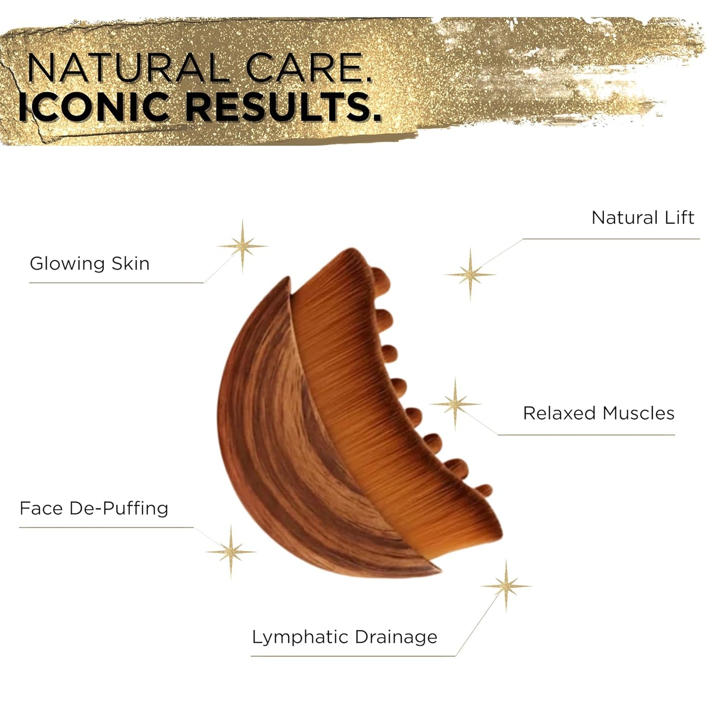Lymphatic Contour Brush - Face Sculpting Tool for Lymphatic Drainage | Ultra Soft Bristles, Reduces Puffiness (1 Pack)