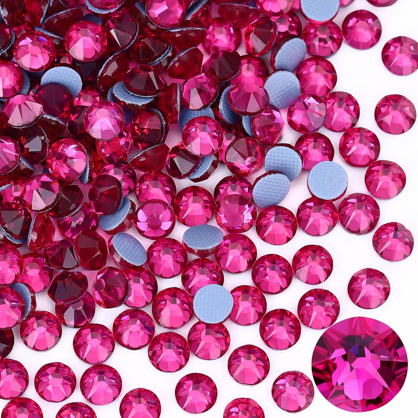 Hotfix Rhinestones - 144pcs Crystal AB Round Iron-On Gems for Fabric Crafting | SS40 (8.3-8.6mm)
