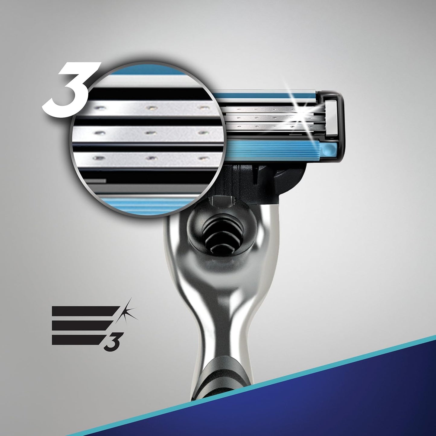Gillette Mach3 Men's Razor - Precision Handle & 1 Blade Refill | Smooth Shaving Experience