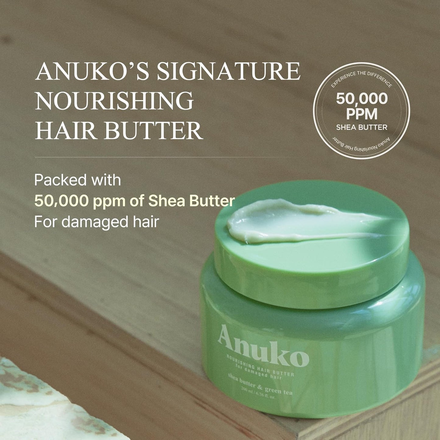 Nourishing Hair Butter for Damaged Hair - Shea Butter & Green Tea | 6.7 oz Vegan Hair Treatment Mask